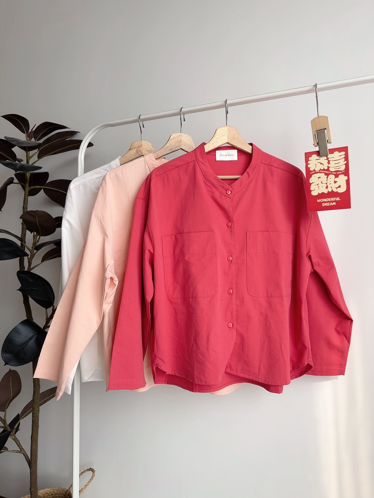 T72749 LYNA MANDARIN COLLAR SHIRT