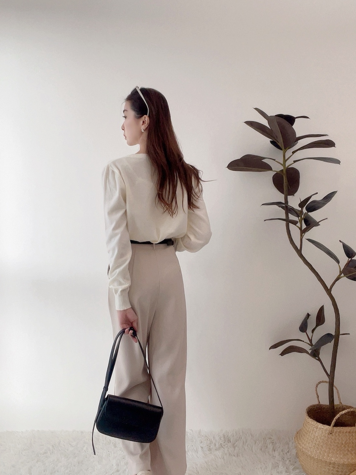 B70600 BAYRE BELTED STRAIGHT CUT TROUSER