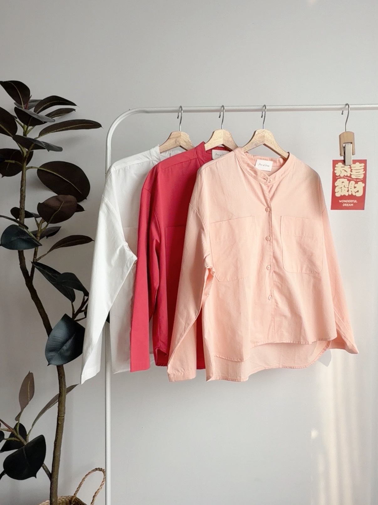 T72749 LYNA MANDARIN COLLAR SHIRT