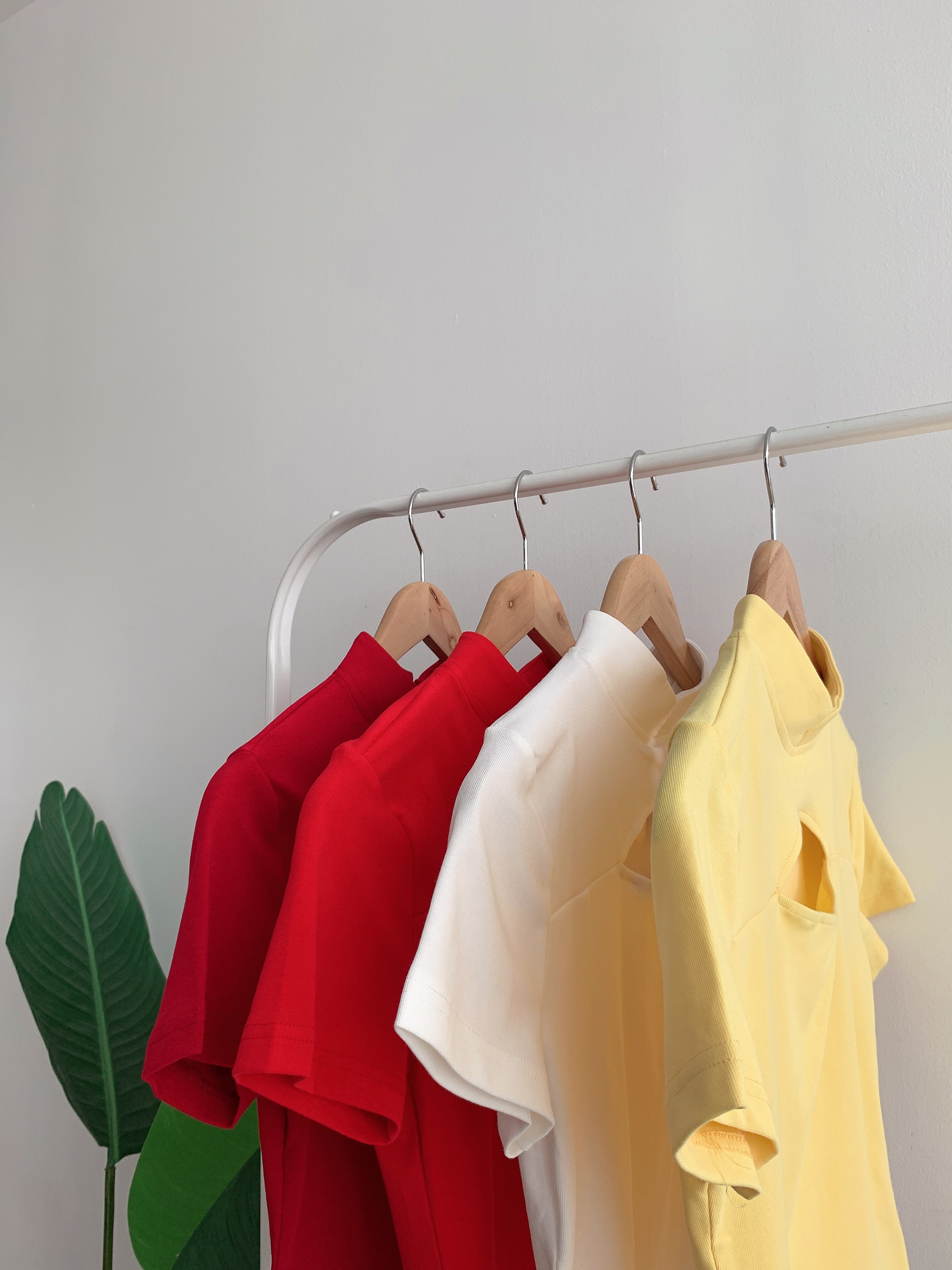 T60828 LOVY CHINESE HIGH COLLAR COTTON TEE