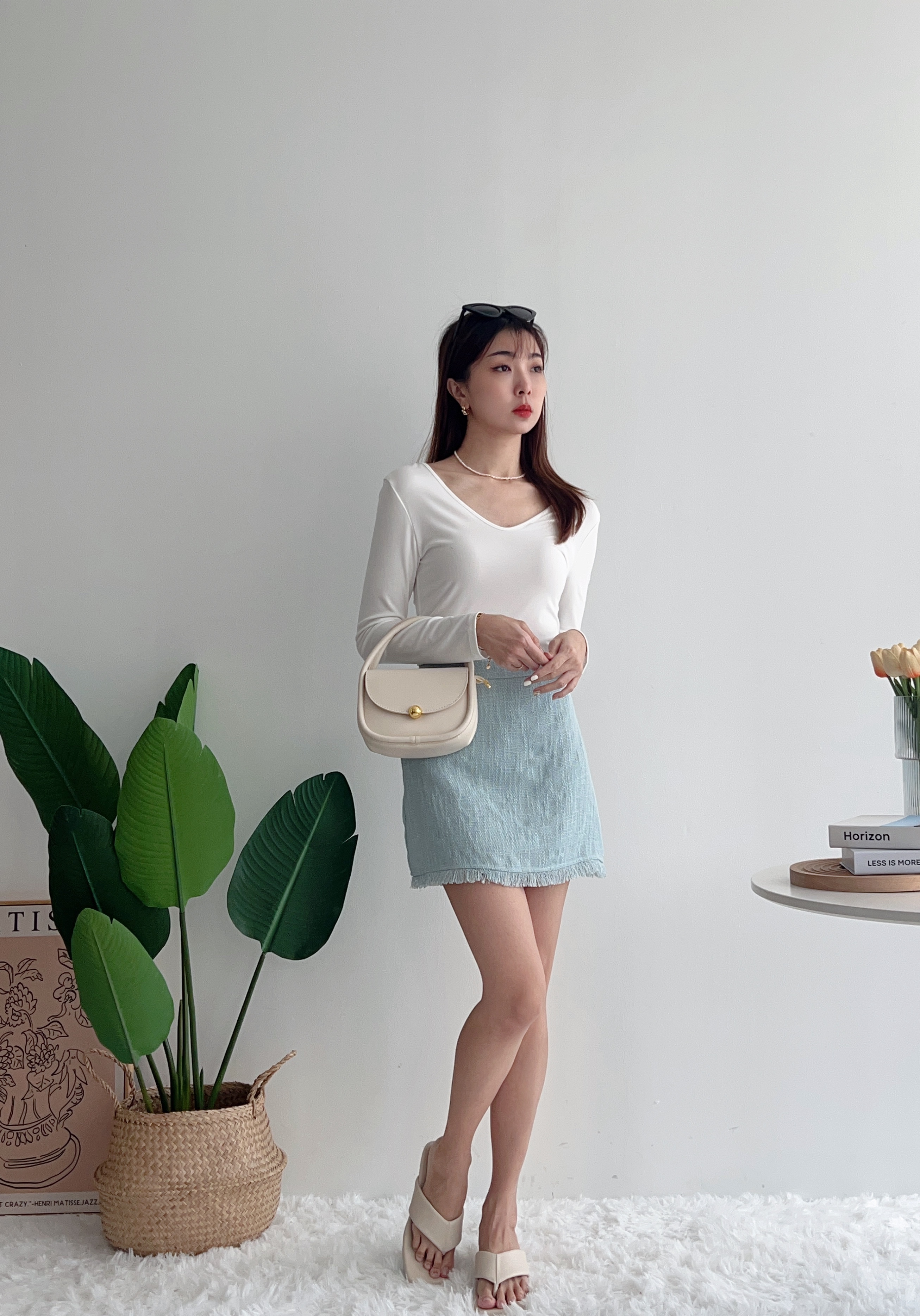 B70314 LARA PREMIUM TWEET A-LINE SKORT