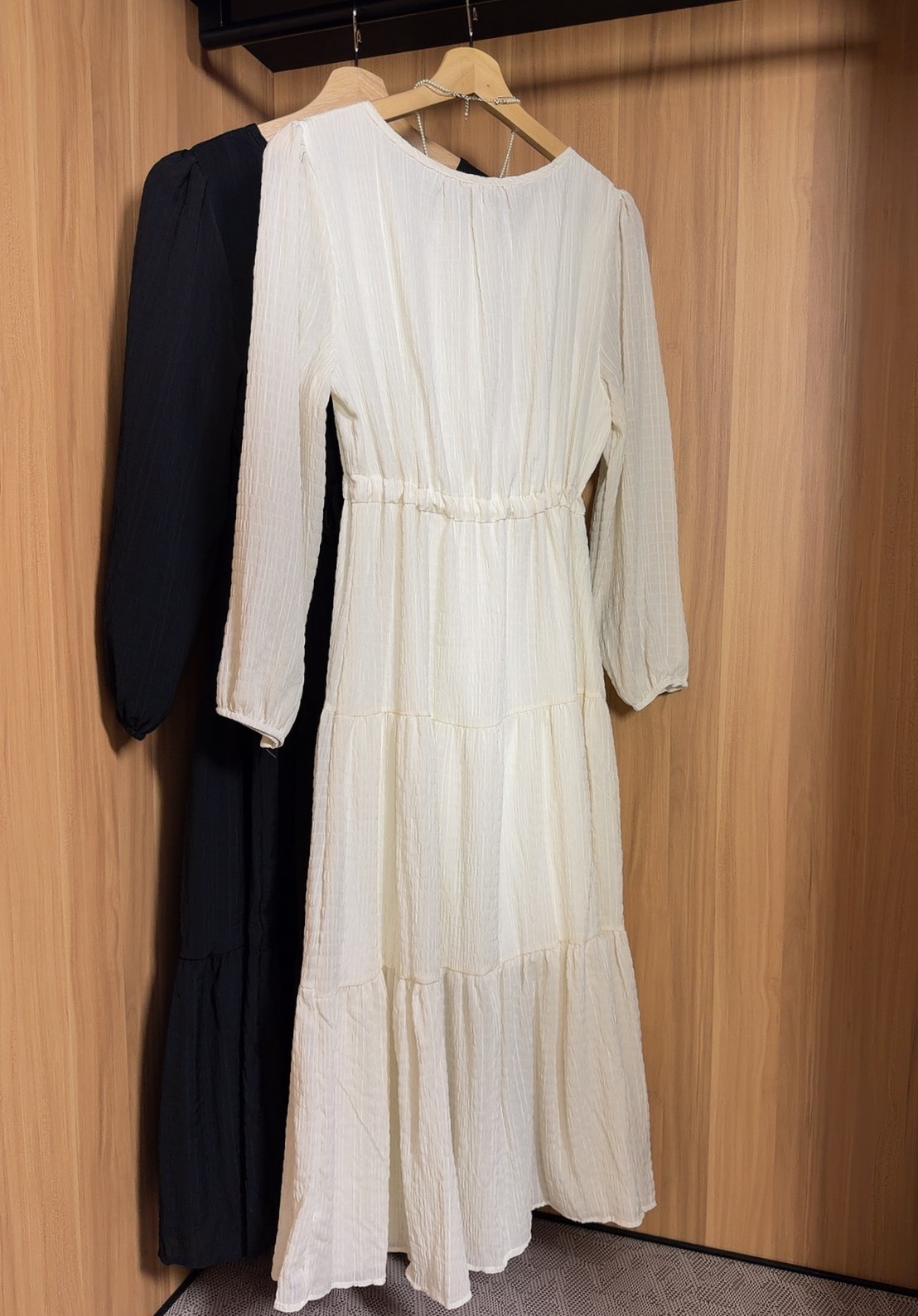 CCD203A MIYA TEXTURED DRAWSTRING DRESS