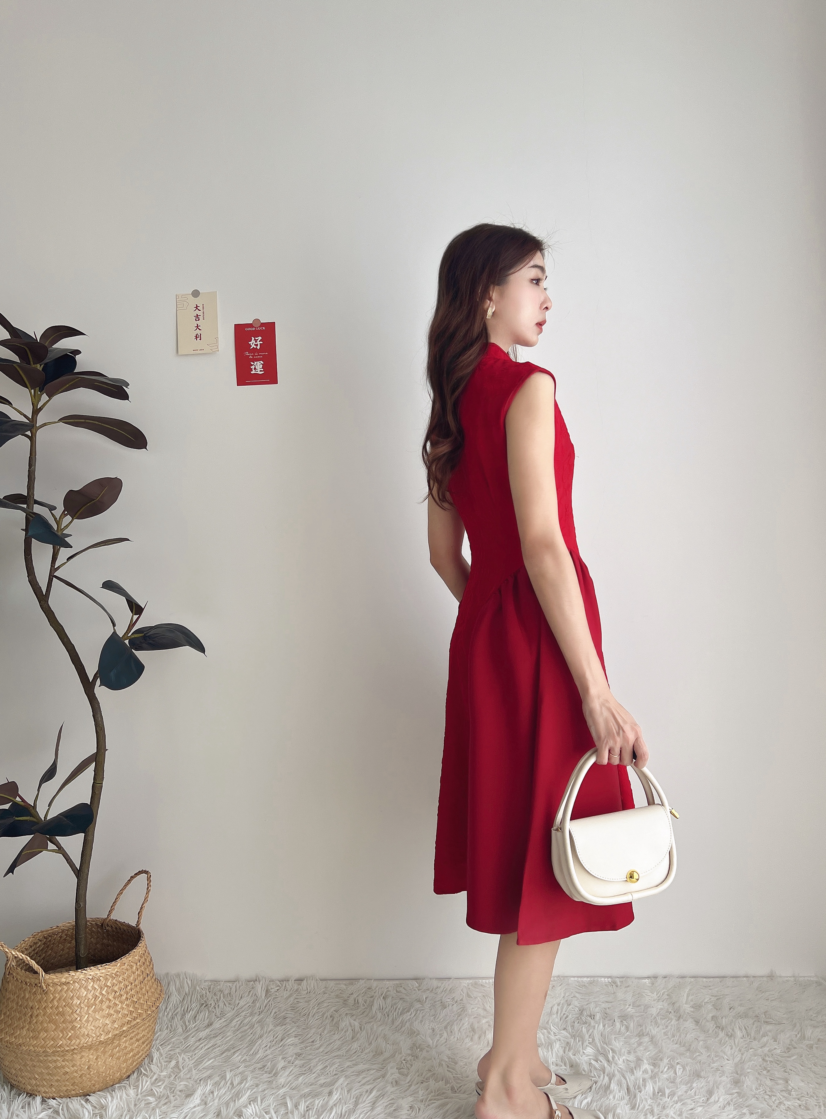 D70775 MUYI LACEY CHEONGSAM DRESS