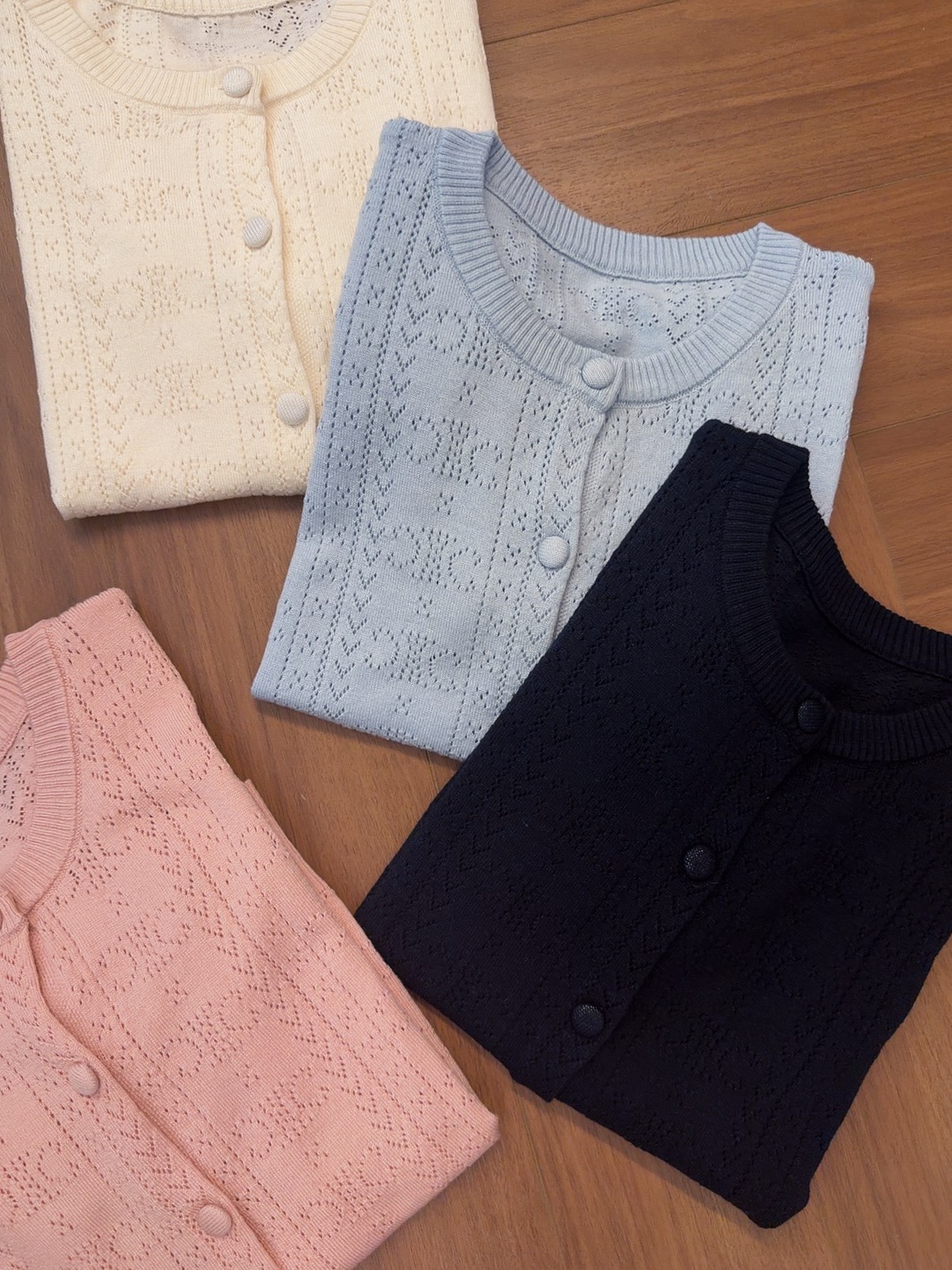 ZST2078 CAEY PASTEL FRONT BUTTON KNIT