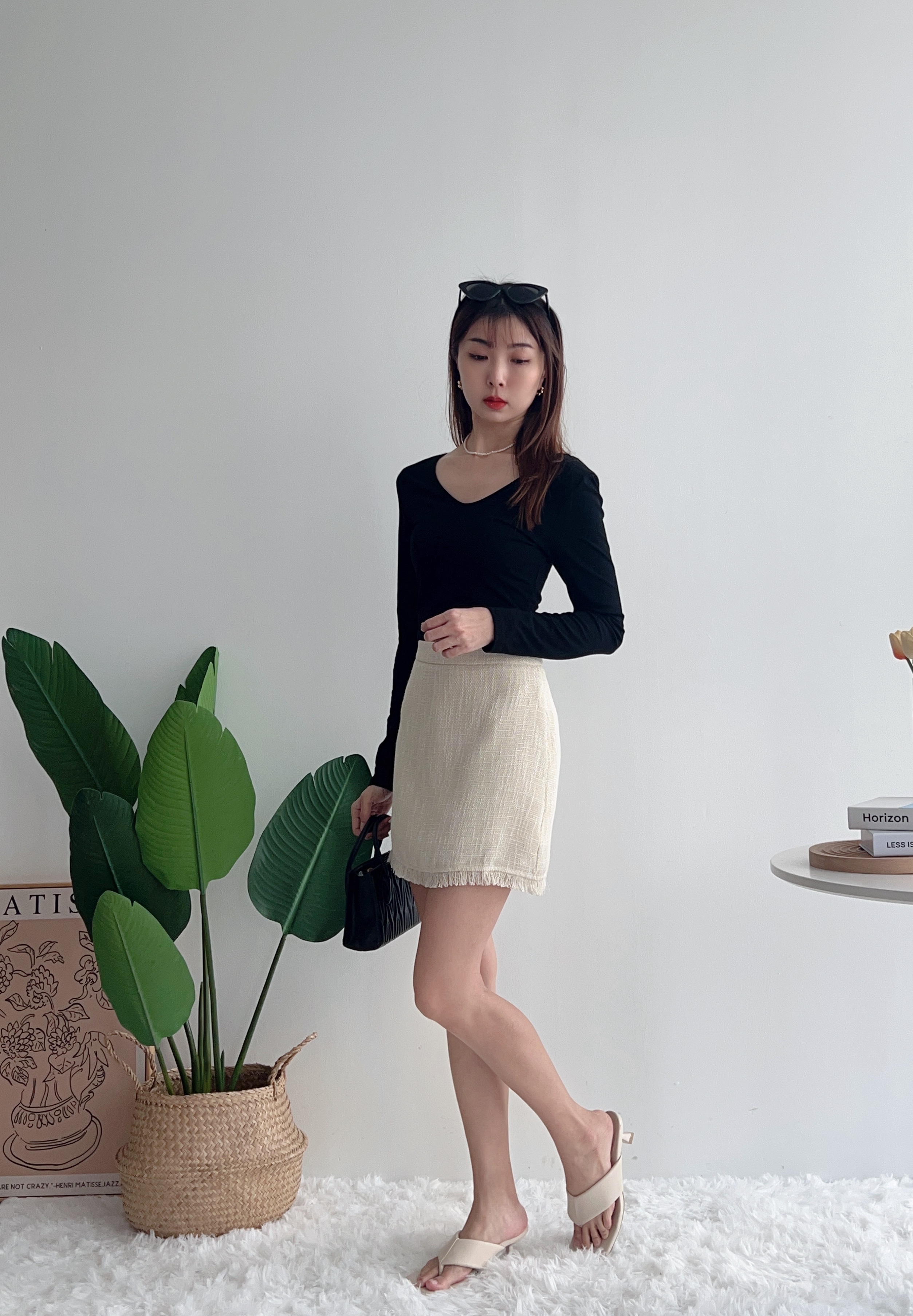 B70314 LARA PREMIUM TWEET A-LINE SKORT