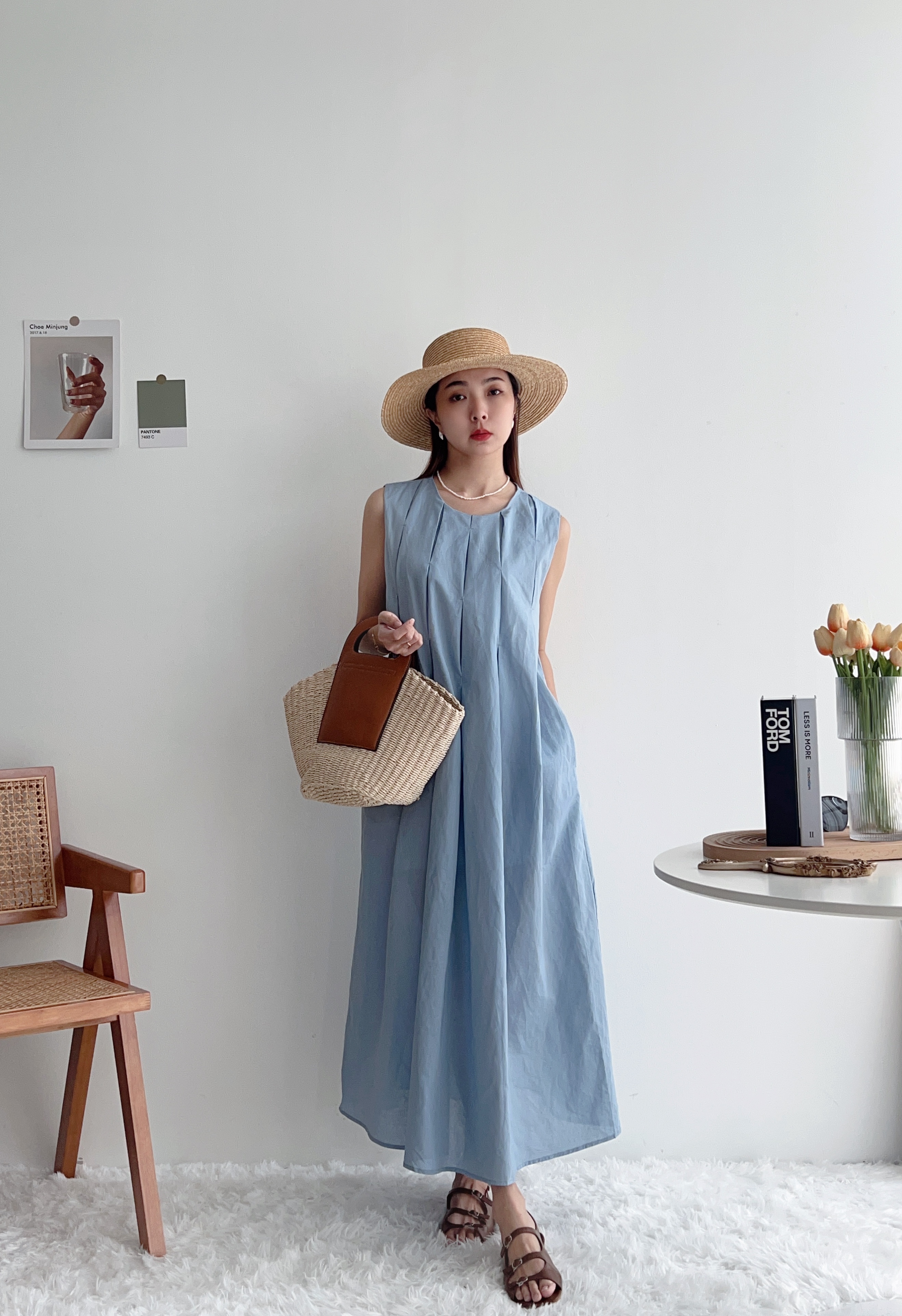 D70334 BYLYTHE PLEATED FLARE DRESS