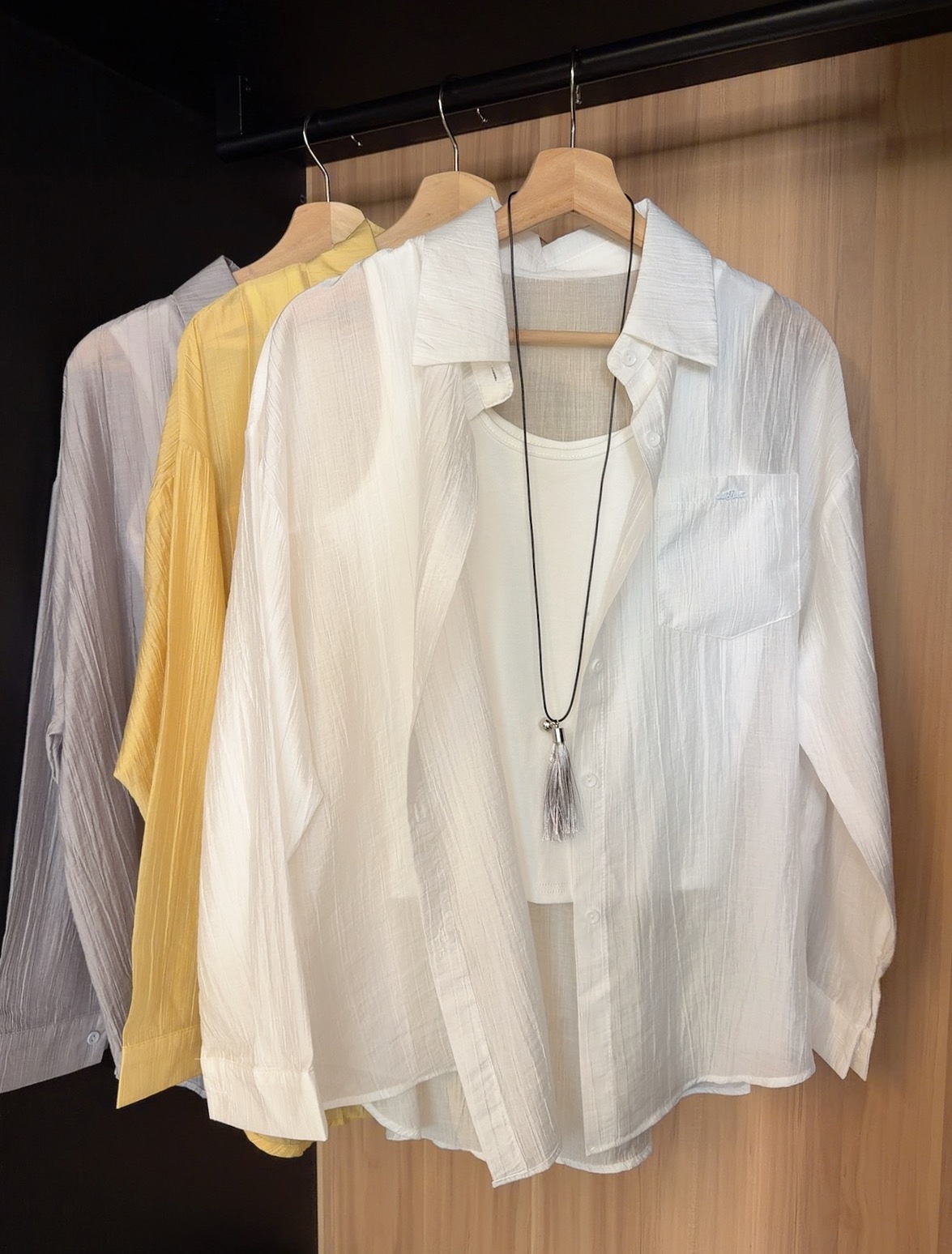 JES82131 BREEZE SHEER SHIRT SET