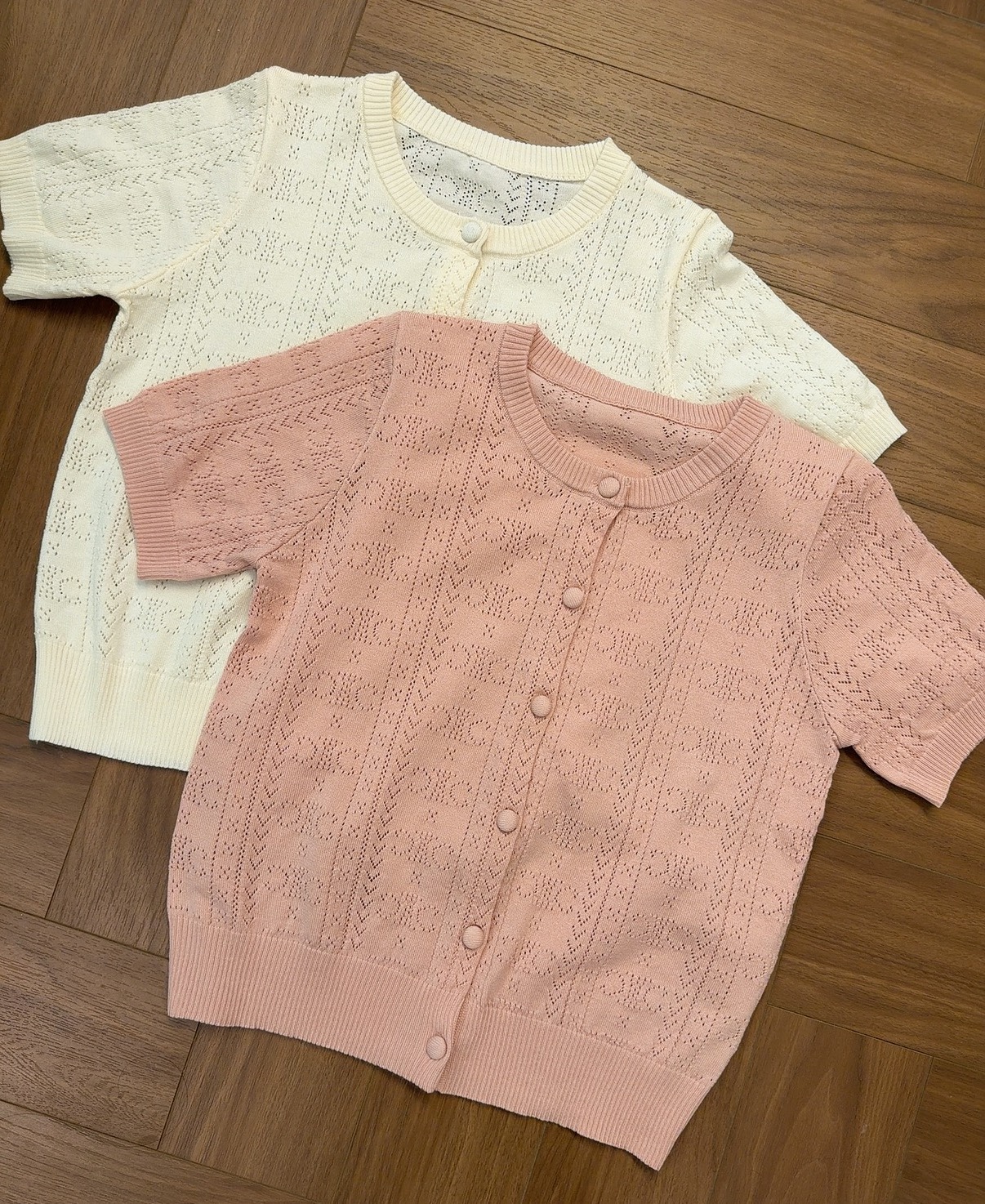 ZST2078 CAEY PASTEL FRONT BUTTON KNIT