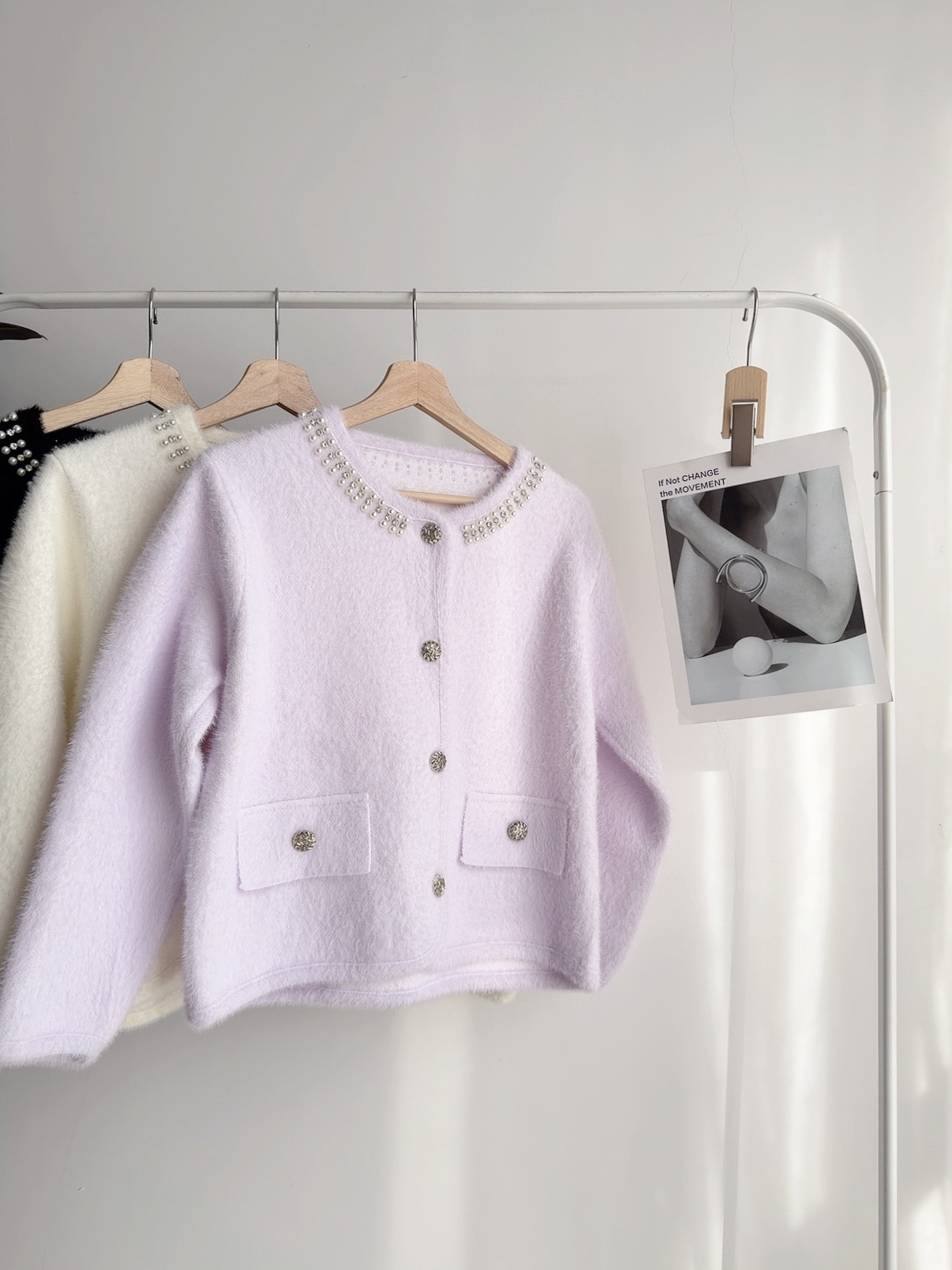 J72578 COLETTE PEARL KNIT CARDIGAN