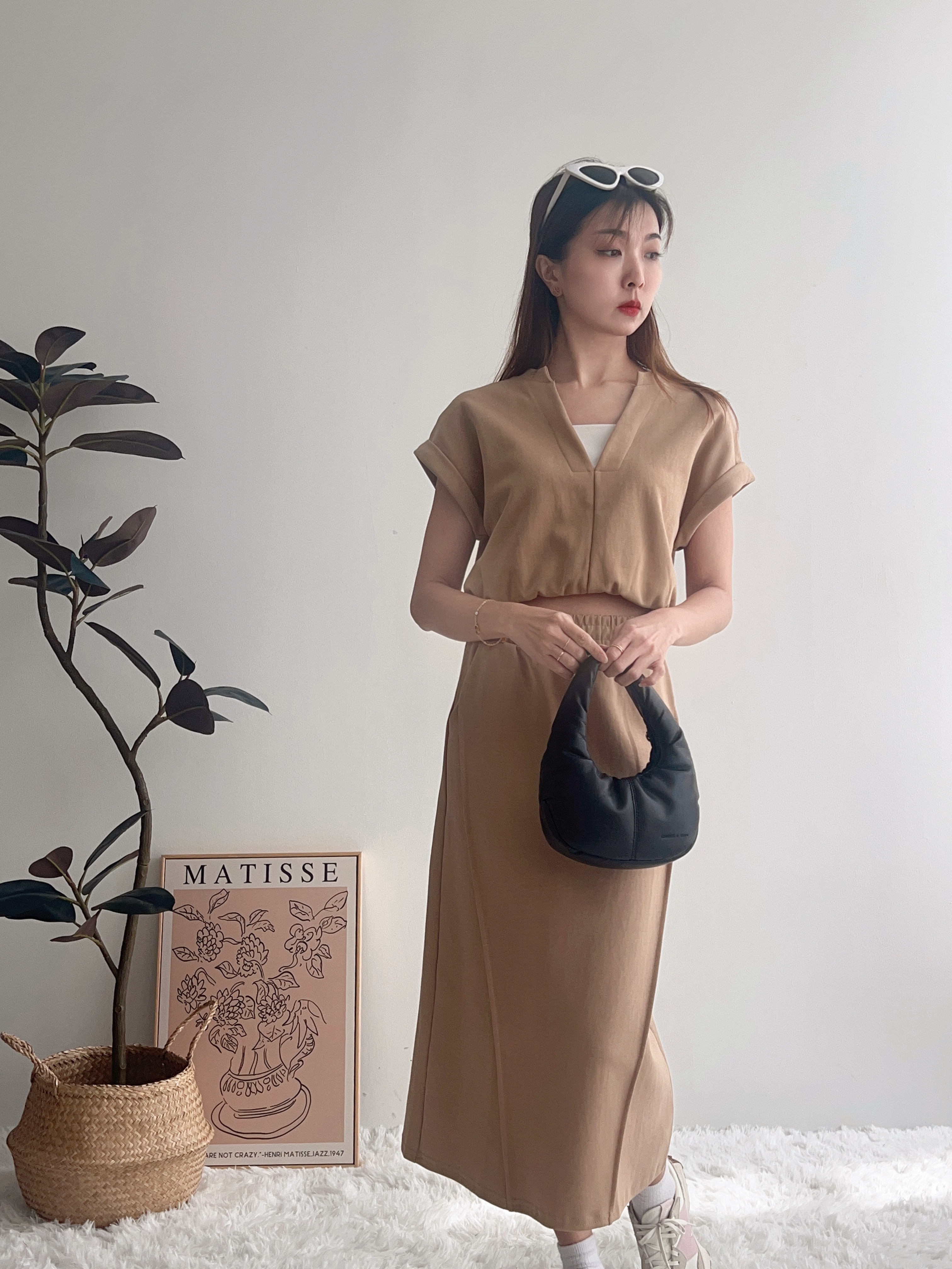 S70424 NAVIER CASUAL SKIRT SET