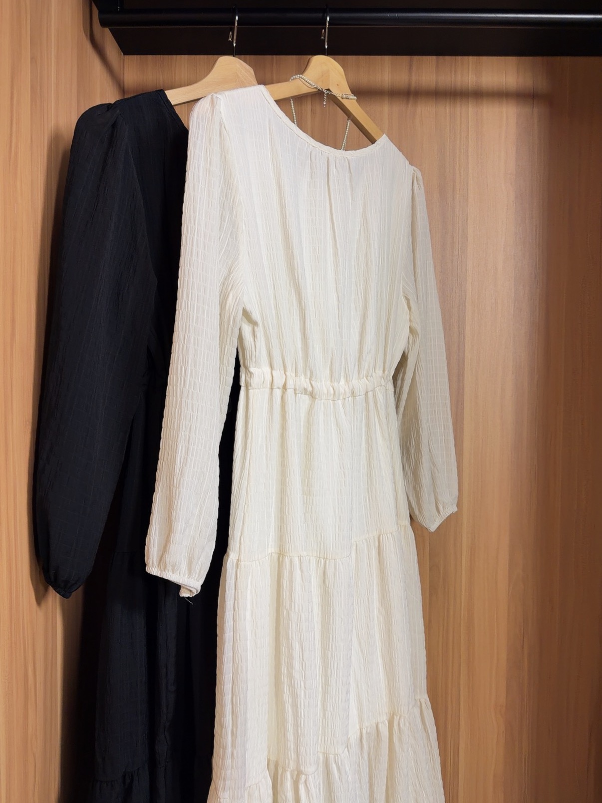 CCD203A MIYA TEXTURED DRAWSTRING DRESS