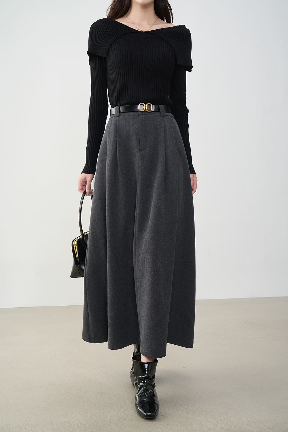 High-End Elegant Commute Waist-Defining Versatile A-Line Skirt-VIMLYSTORE