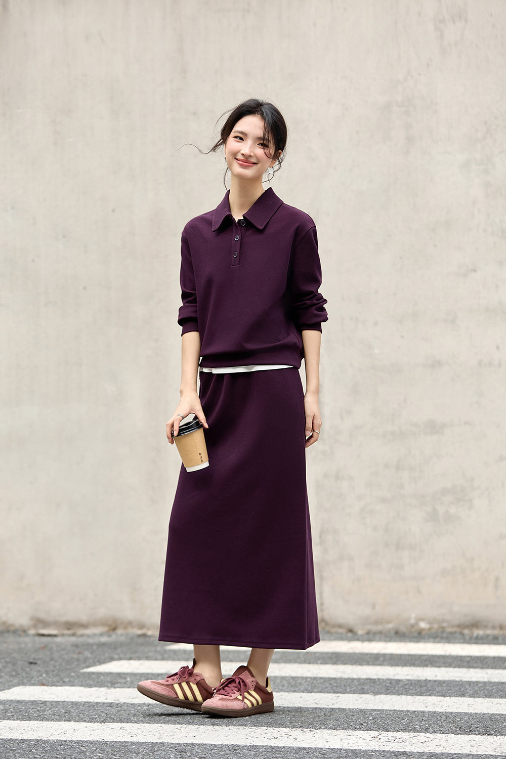 Oversized Shirt & Skirt Loungewear Set-VIMLYSTORE