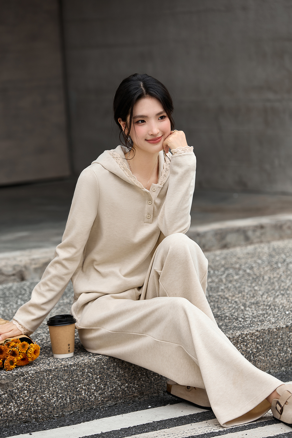 Hooded Top Pants Sweatshirt Set-VIMLYSTORE