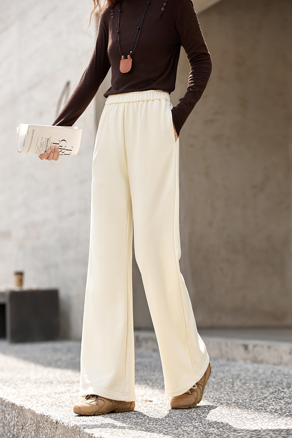 Knit Versatile Height-Increasing Flare Pants-VIMLYSTORE