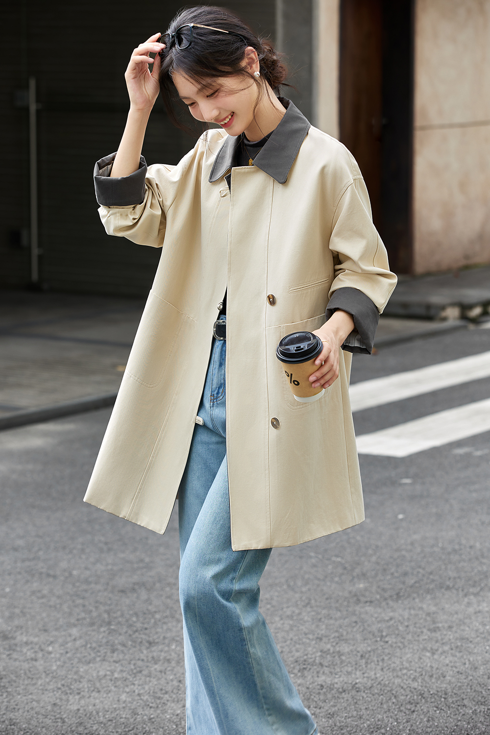 Commuter Barnes wind contrast windbreaker coat-VIMLYSTORE