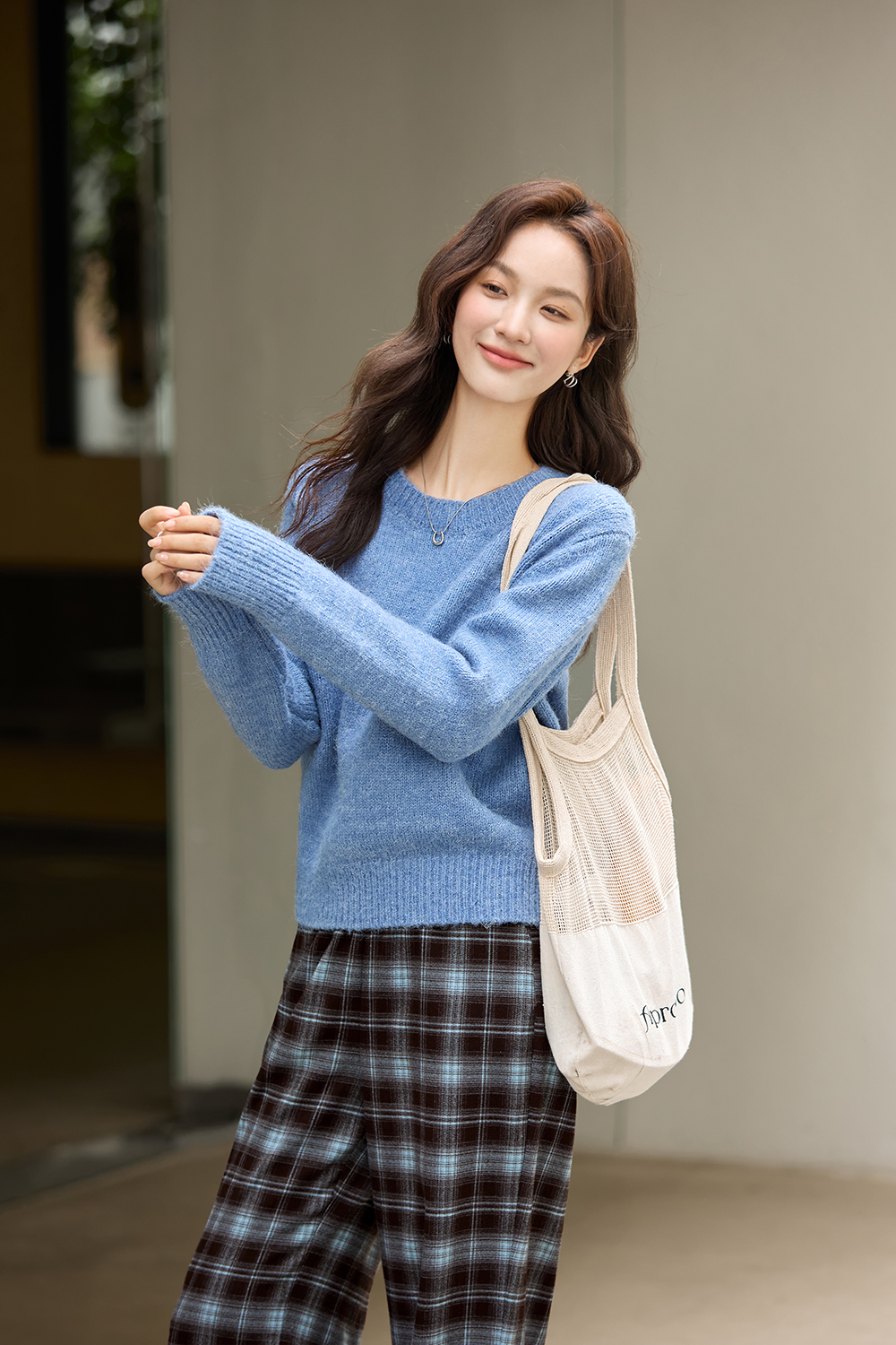 Blue-Brown Casual Set