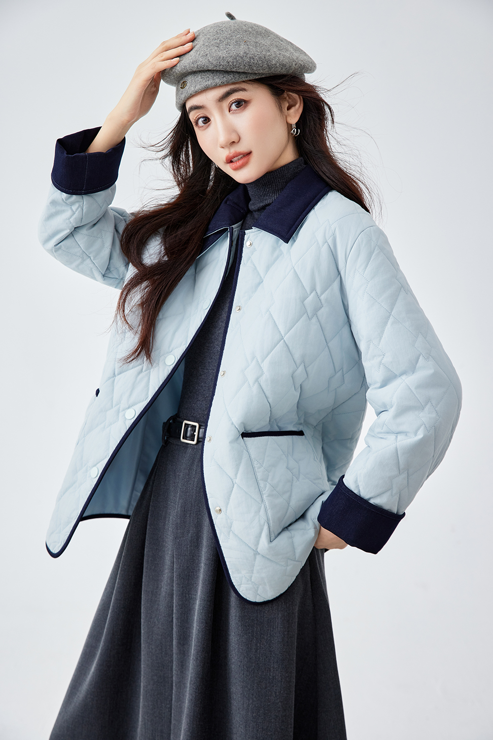 Diamond-Quilted Cotton Jacket