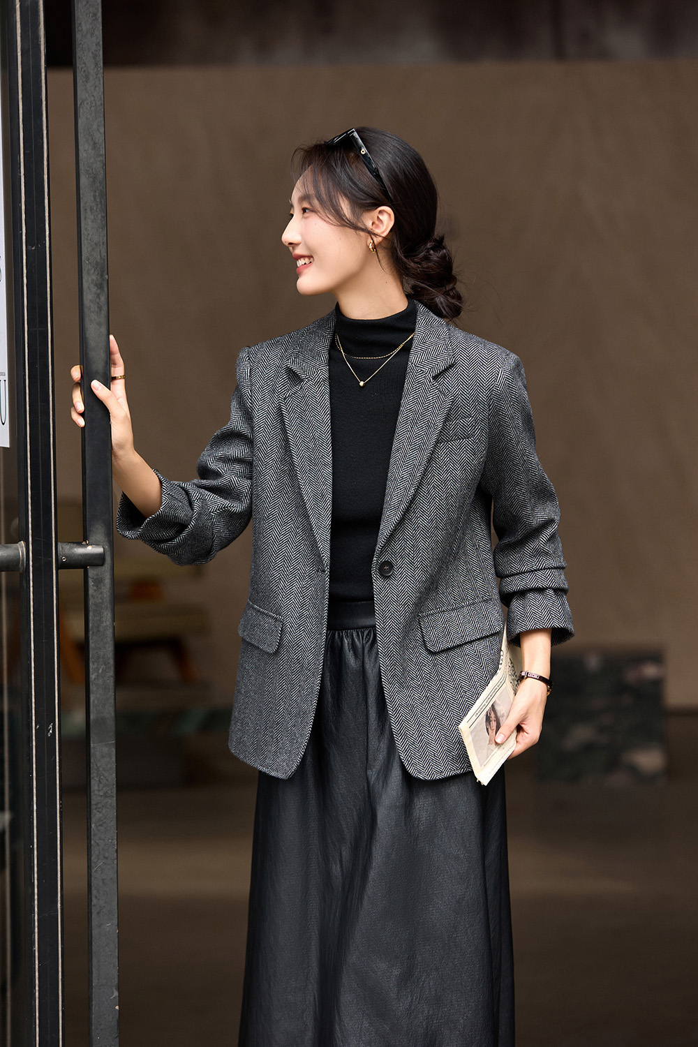 Grey woolen blazer