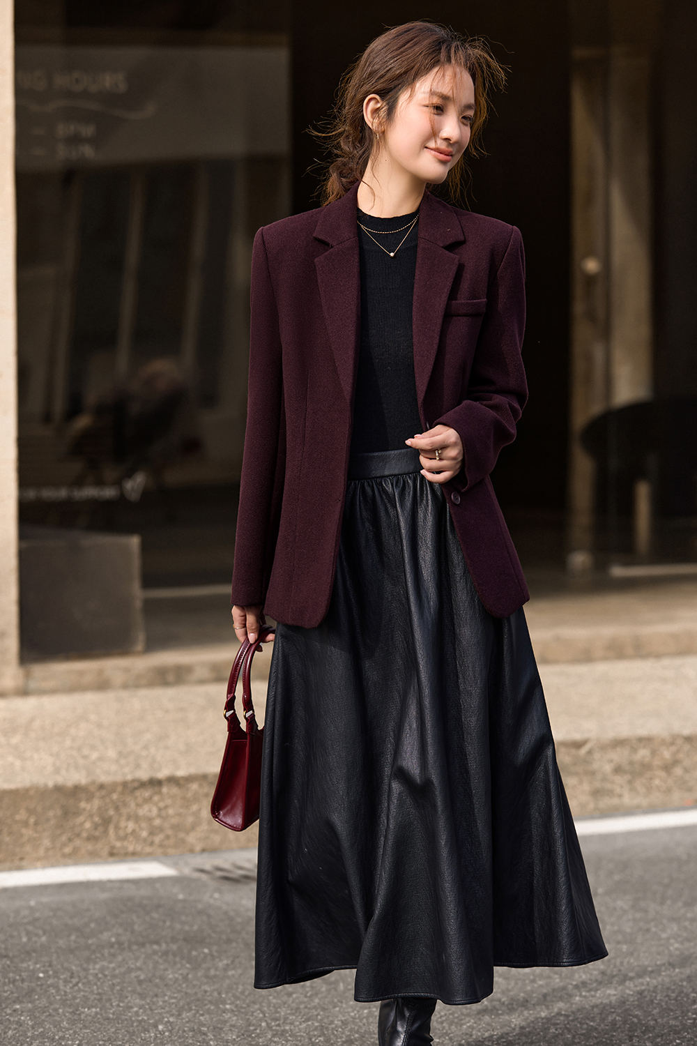 Red vintage padded blazer