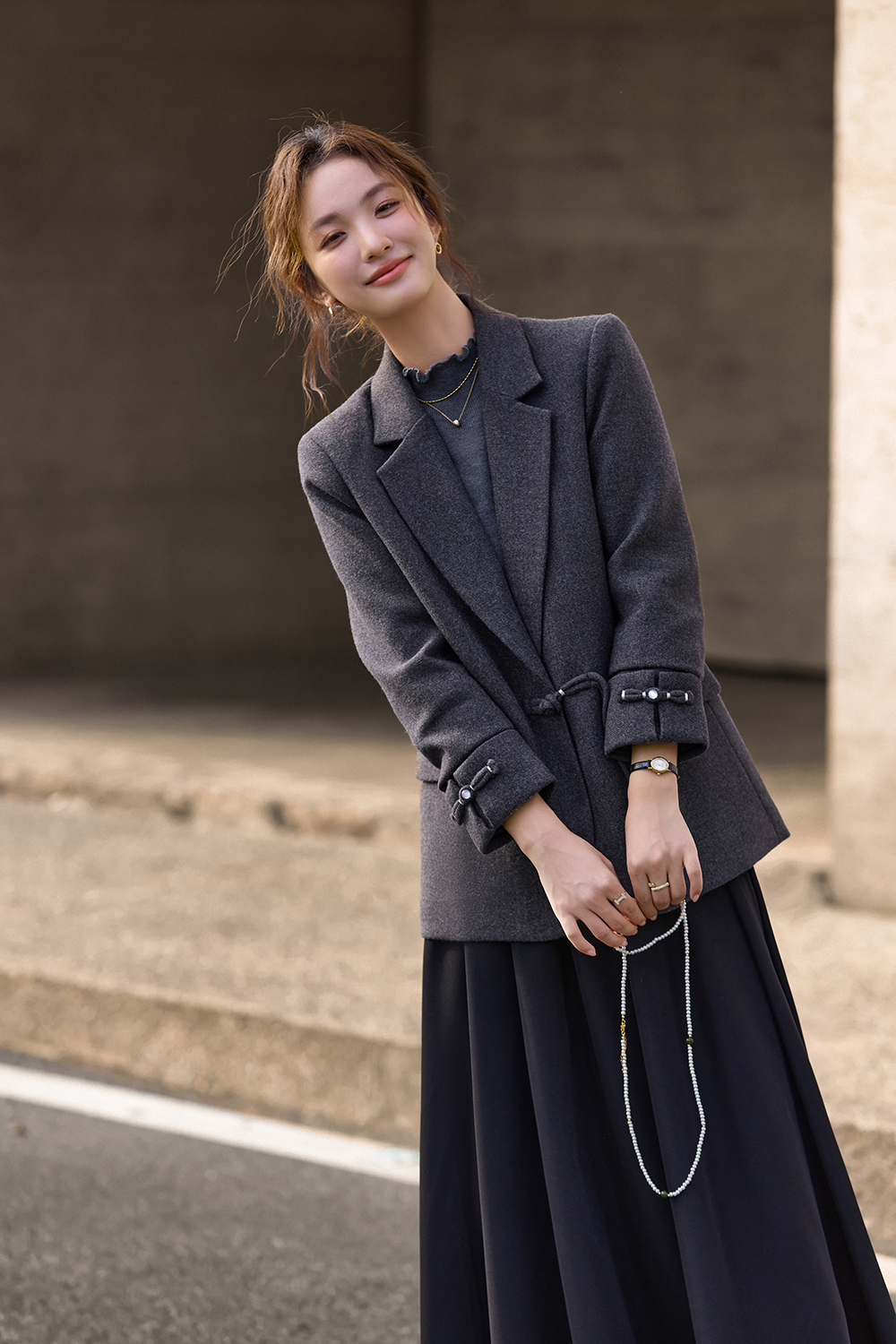 New Chinese style blazer thick coat