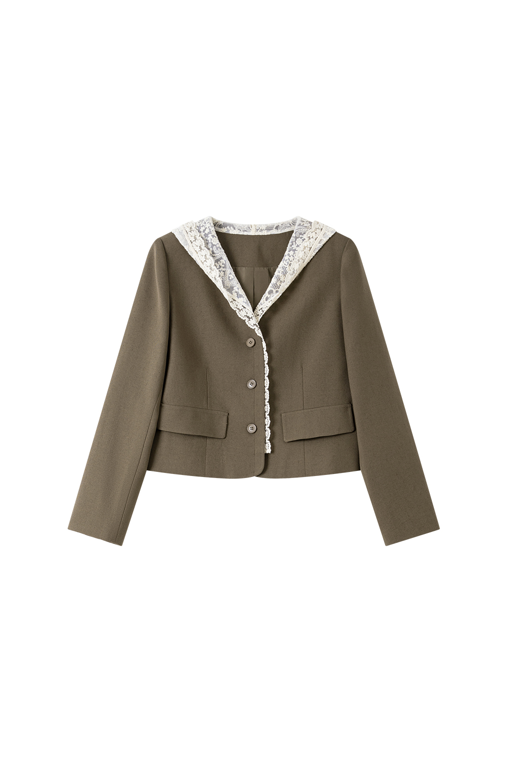 Hooded Lace Jacket Top with Casual Trousers Suit Set-VIMLYSTORE