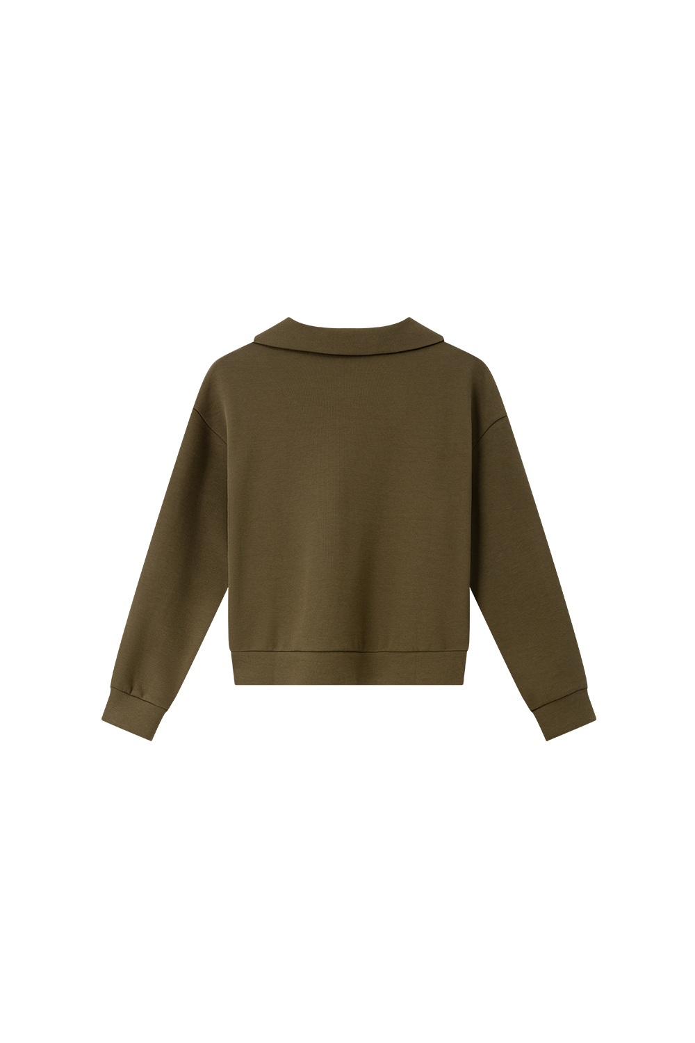 Little Elephant Embroidered Lapel Sweatshirt Wide-Leg Pants Set-VIMLYSTORE