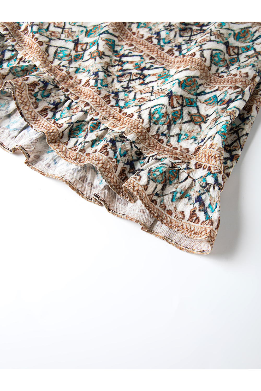 Vacation Style Floral Print Tiered Skirt-VIMLYSTORE