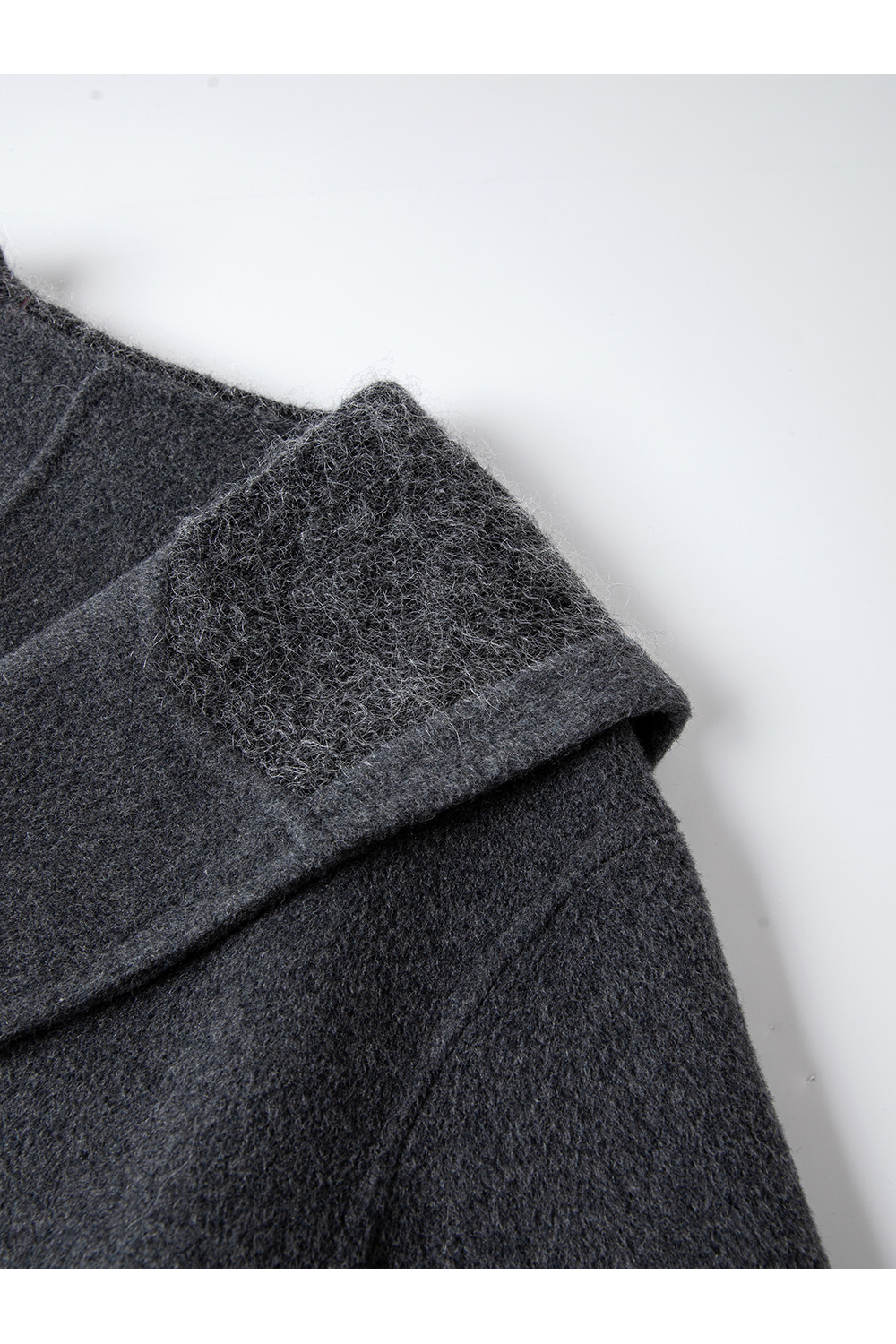 Sailor Collar Double-Faced Wool Loose Tie Wool Coat-VIMLYSTORE