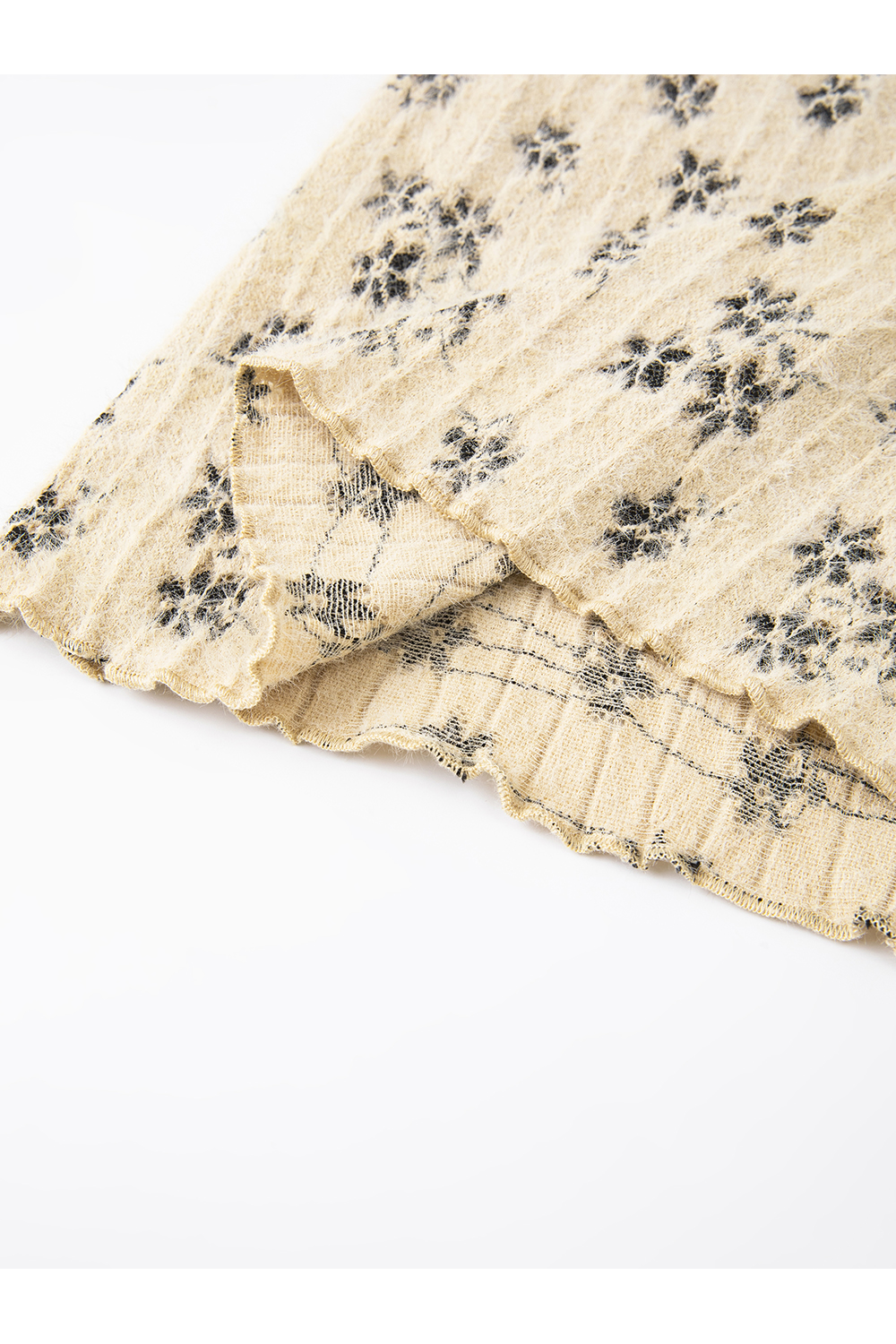 Lace-patterned suede base layer shirt-VIMLYSTORE