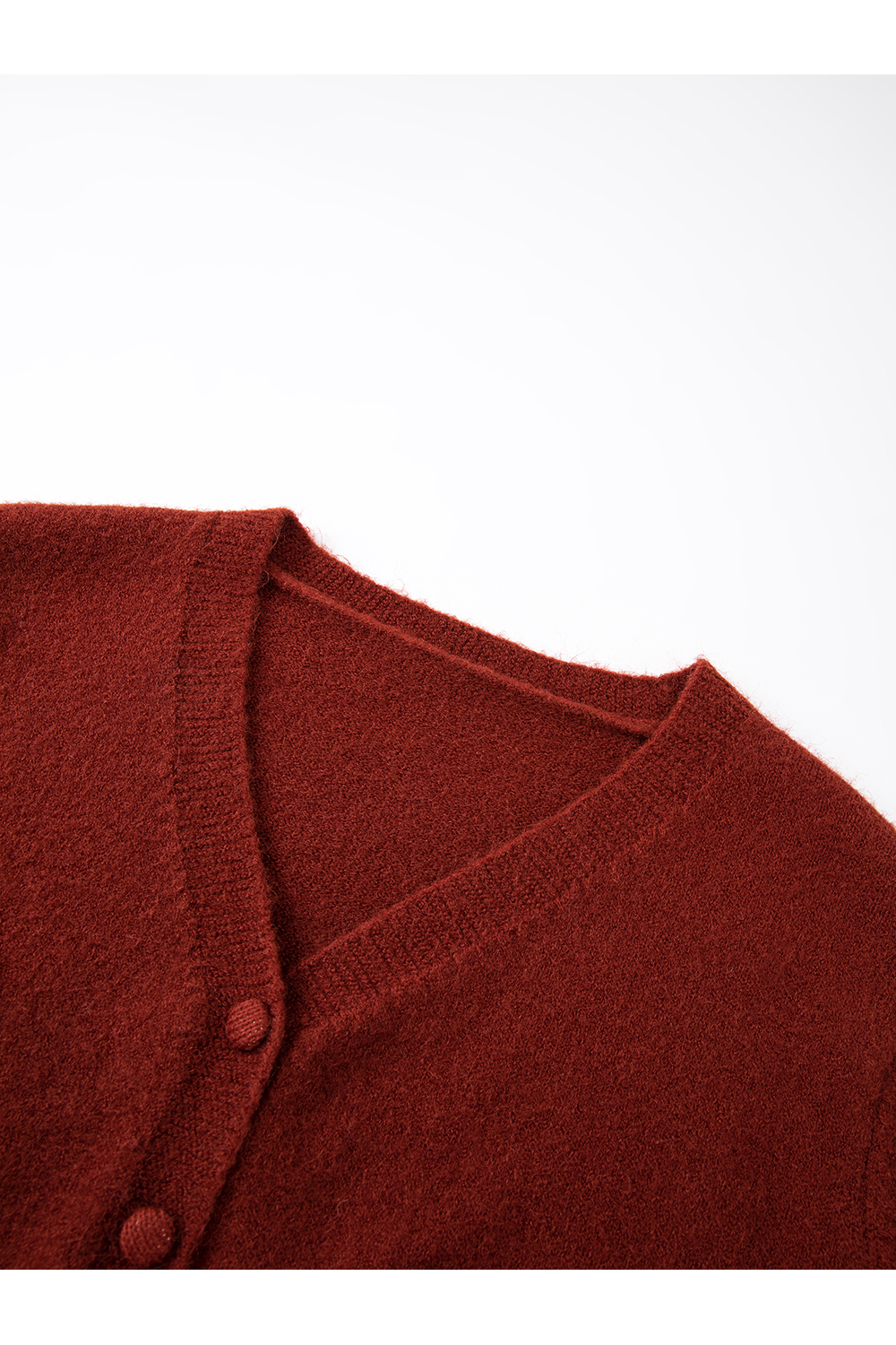 Red 3D Floral V-Neck Knit Cardigan-VIMLYSTORE