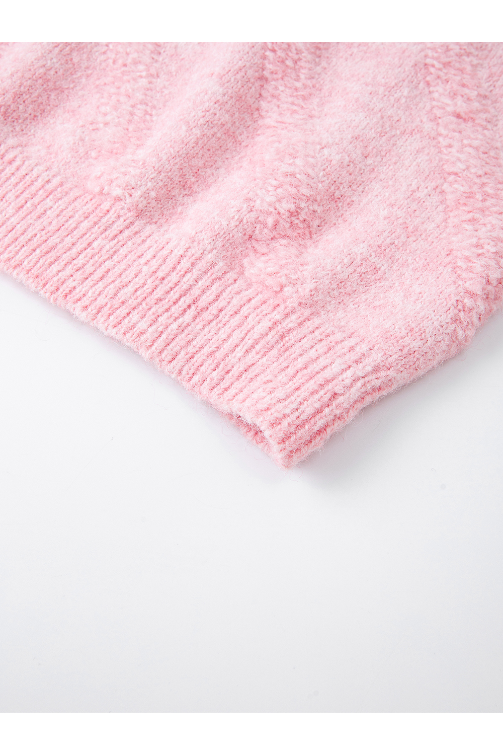 Soft Round Neck Textured Knit Sweater-VIMLYSTORE