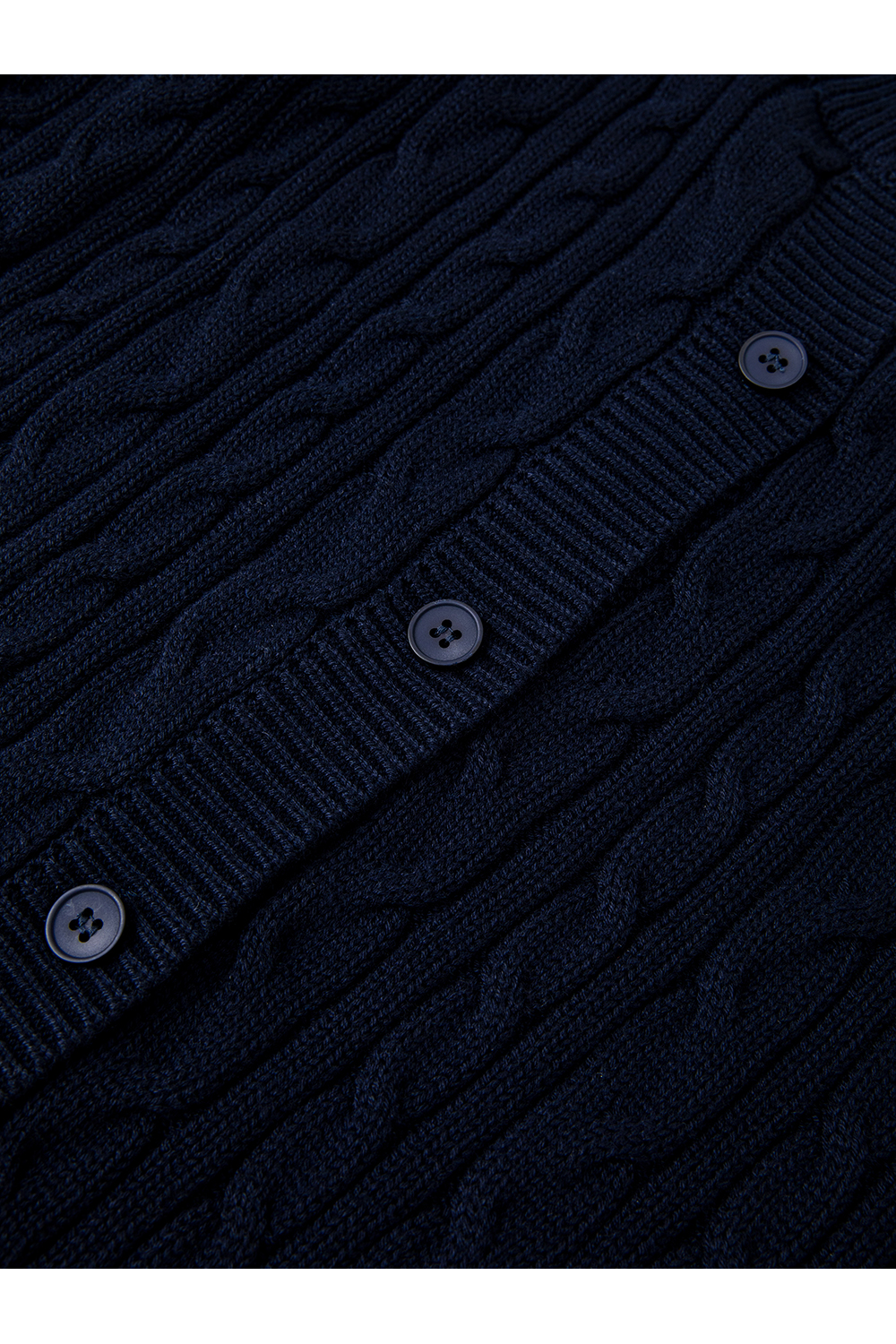 Plaid Patchwork Navy Cable-Knit Top-VIMLYSTORE