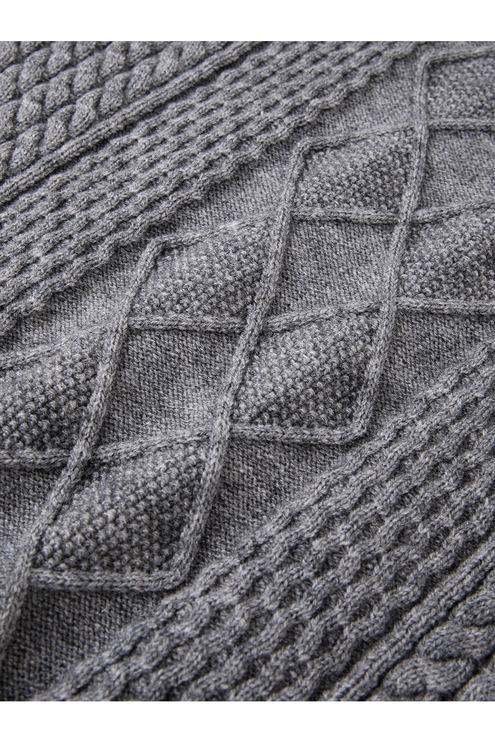 Argyle Mock-Neck Sweater