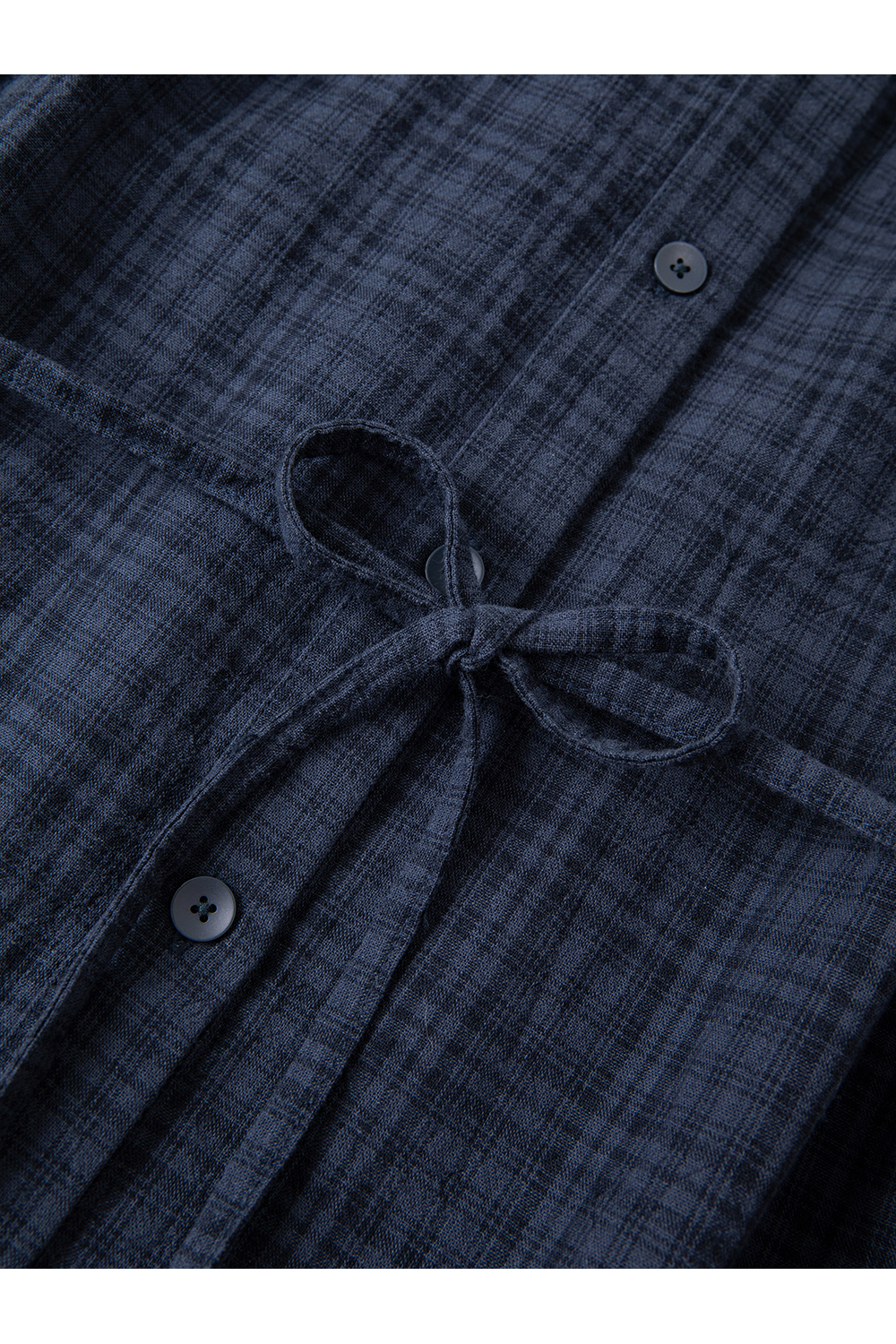 Blue Mori Check Slim Dress-VIMLYSTORE