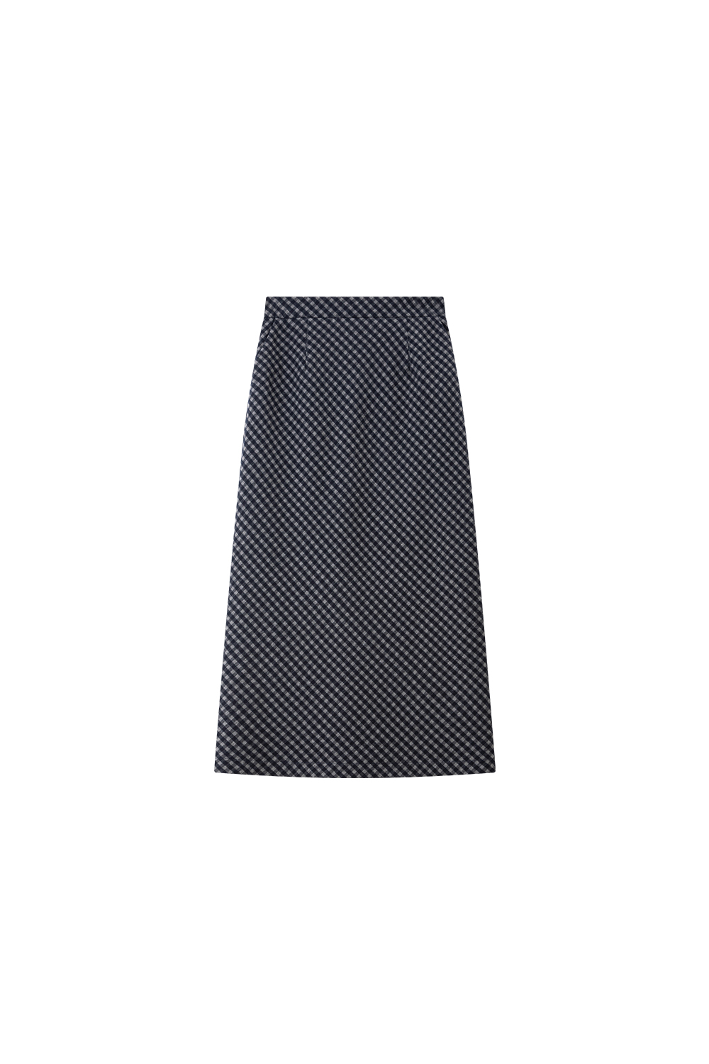 Navy Blue Plaid Office Suit Set