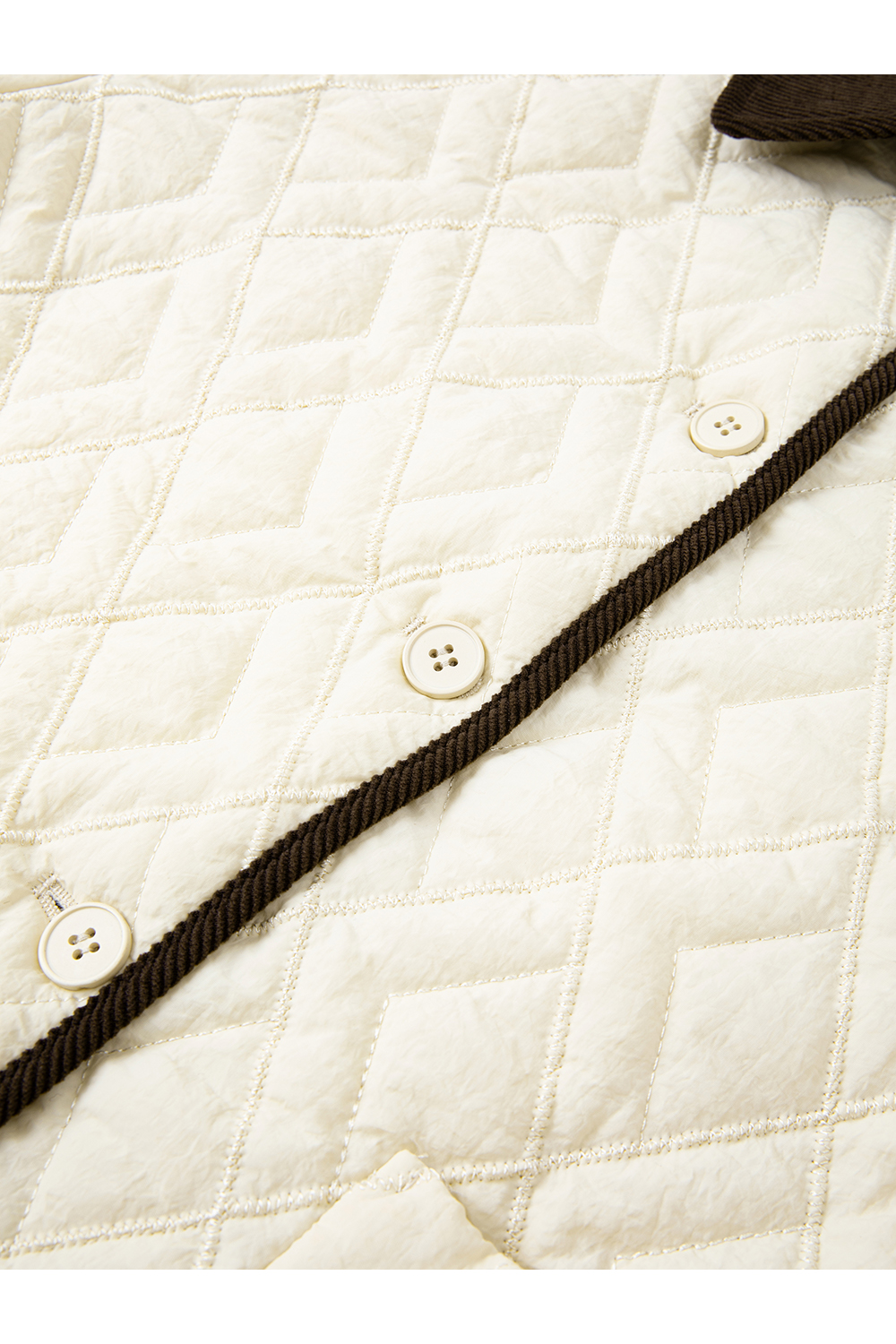 Collared Lightweight Quilted Coat