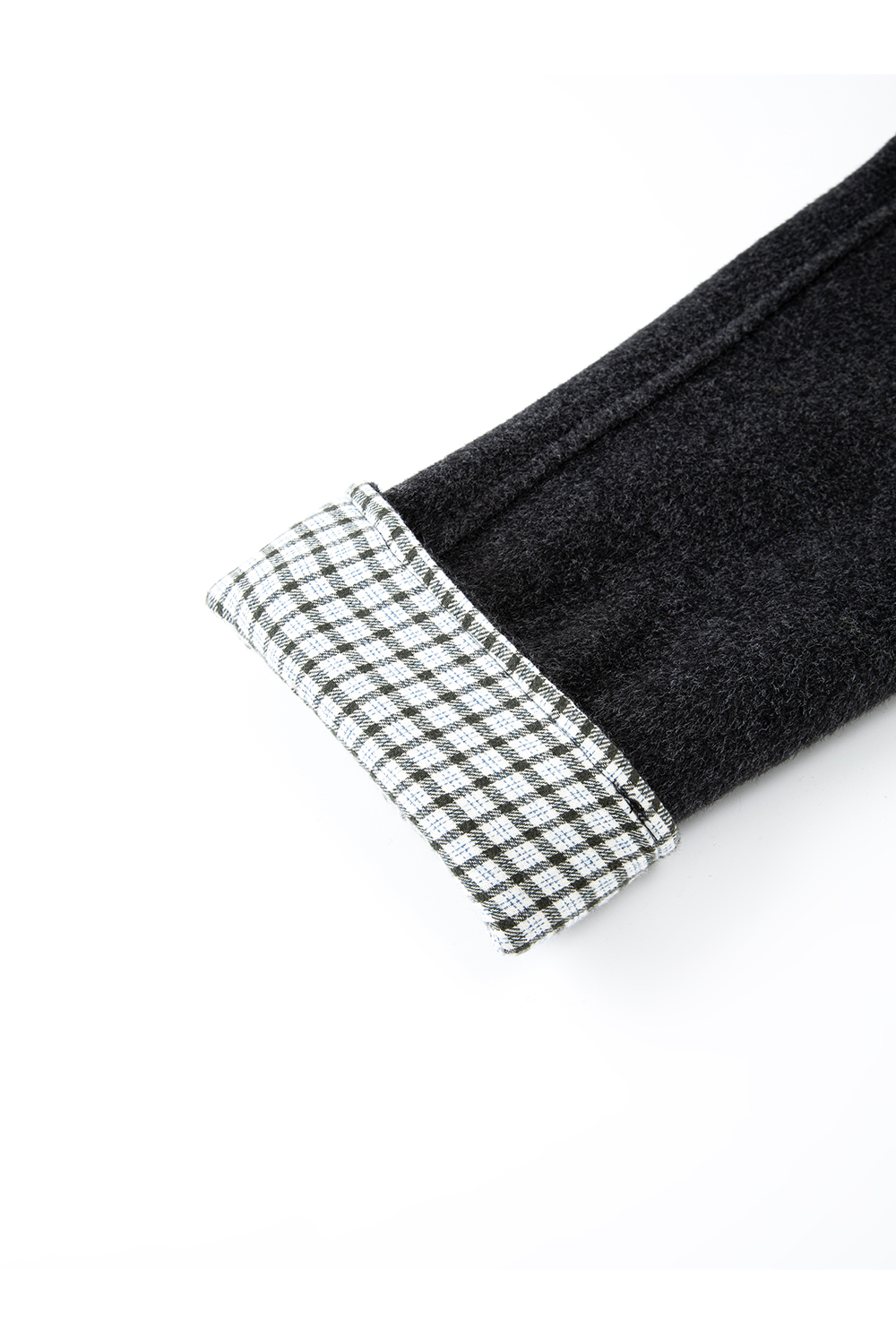 Stand-up Collar Double-faced Wool Coat