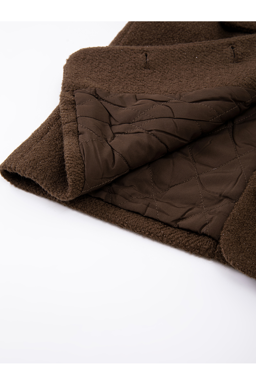 Coffee Color Patchwork Lace Coat