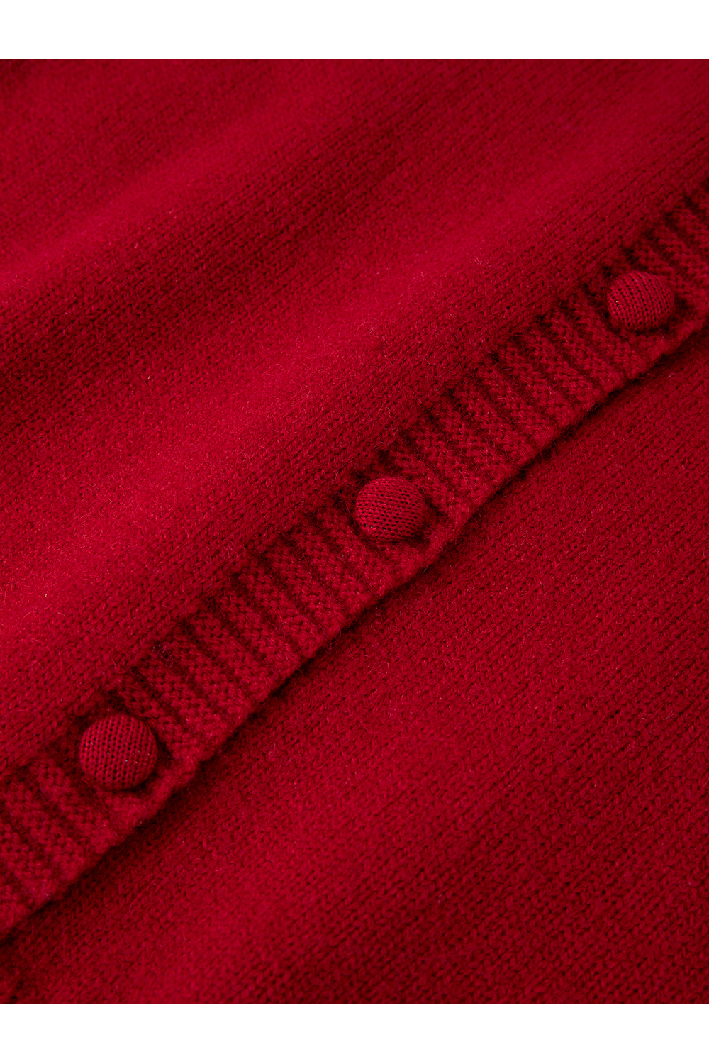 Y2K red three-dimensional crochet cardigan