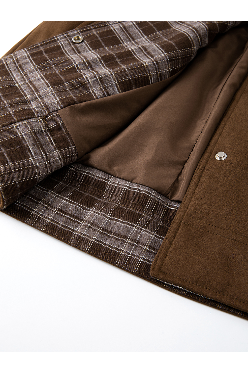 Color-block stand collar padded jacket