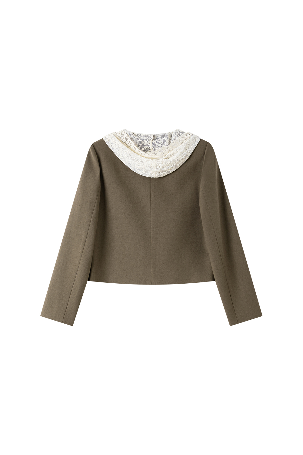 Hooded Lace Jacket Top with Casual Trousers Suit Set-VIMLYSTORE