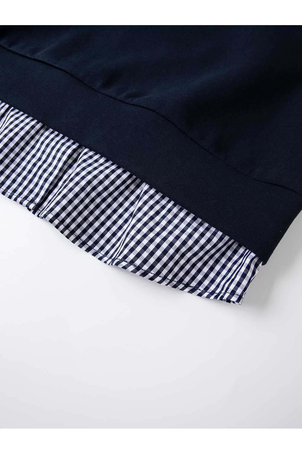 Design-Forward Slimming Preppy Style Lapel Fake Two-Piece Sweatshirt-VIMLYSTORE