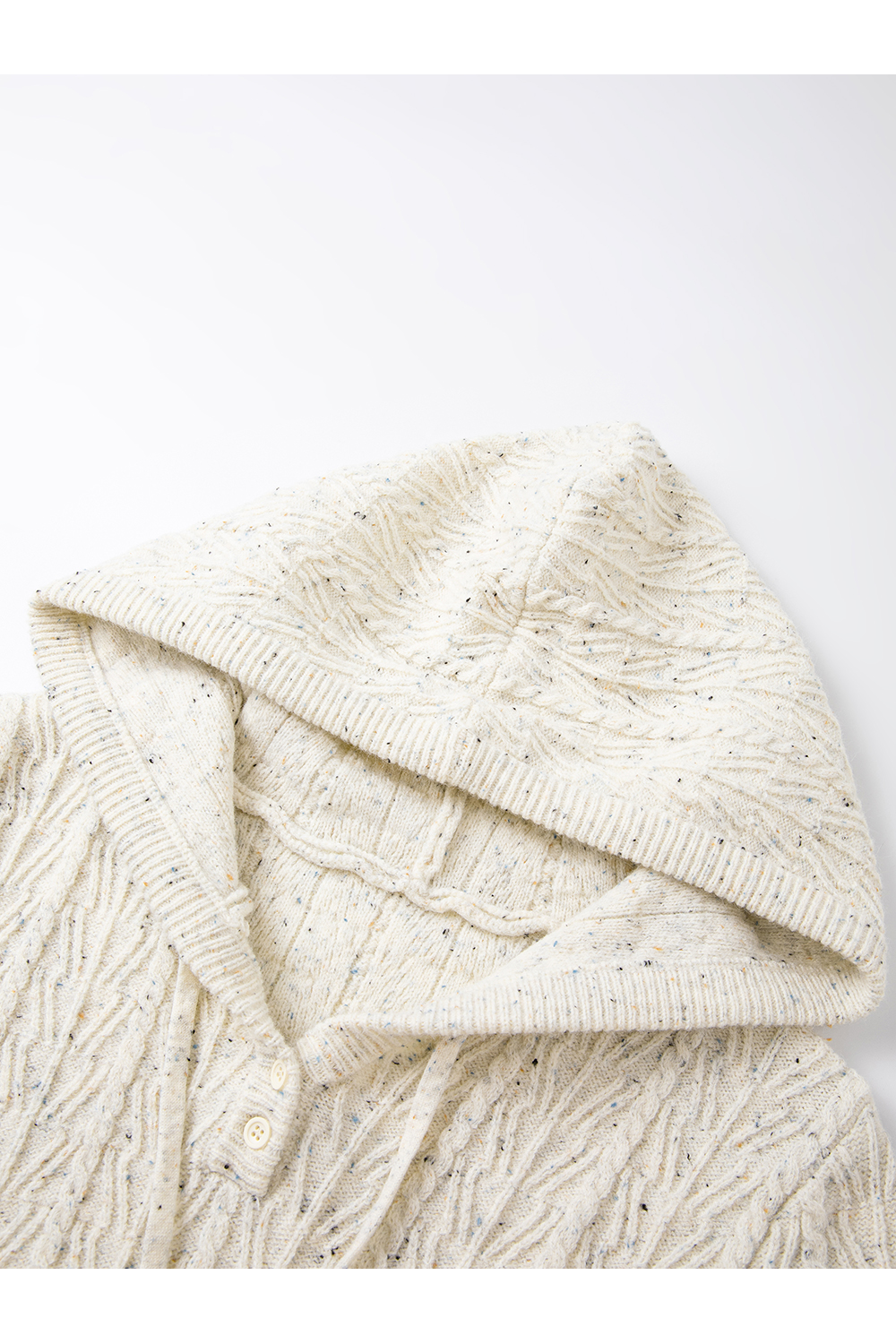 Soft Cable Hooded Long Sleeve Knit Sweater-VIMLYSTORE