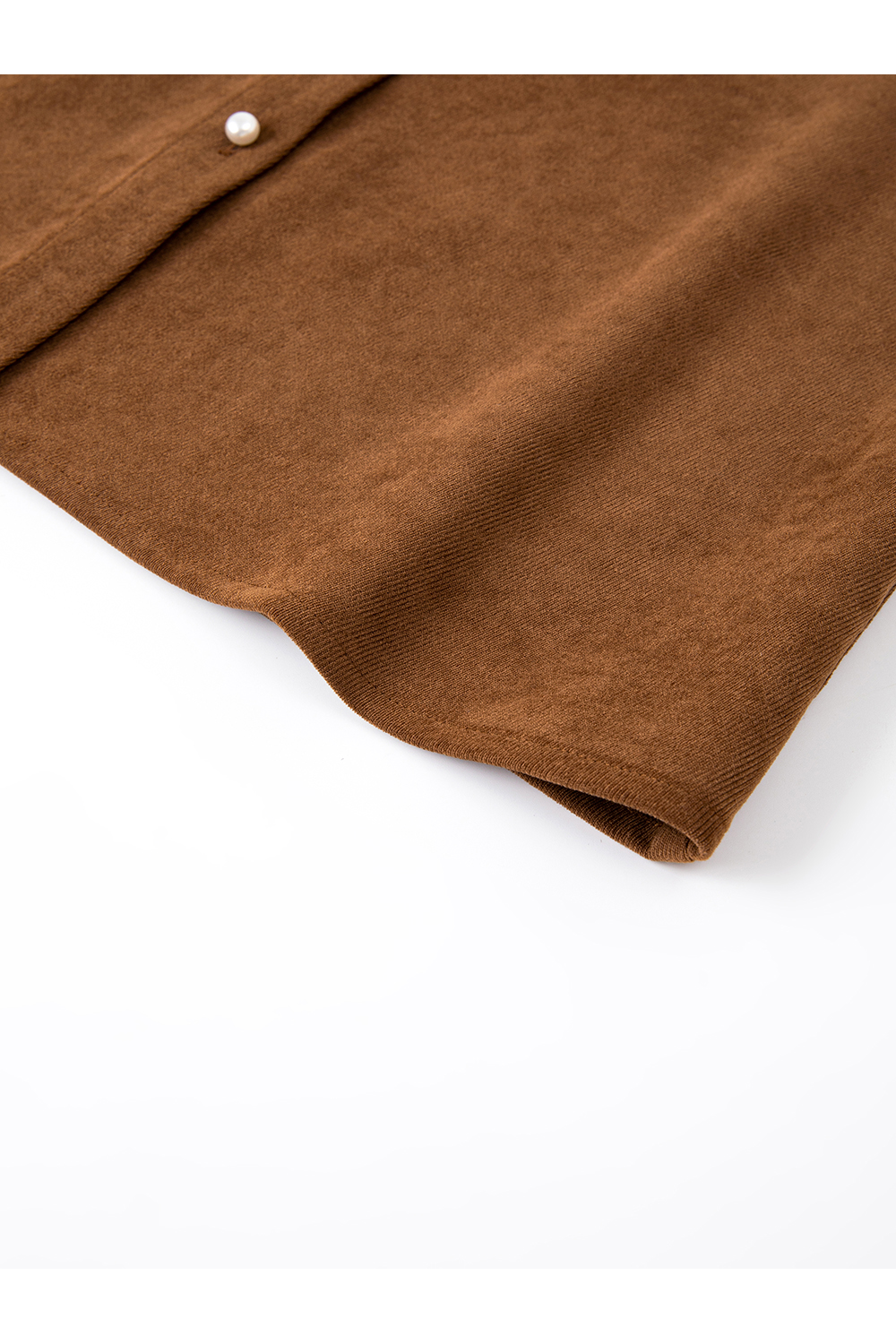 Corduroy Shirt with Lace Trim-VIMLYSTORE