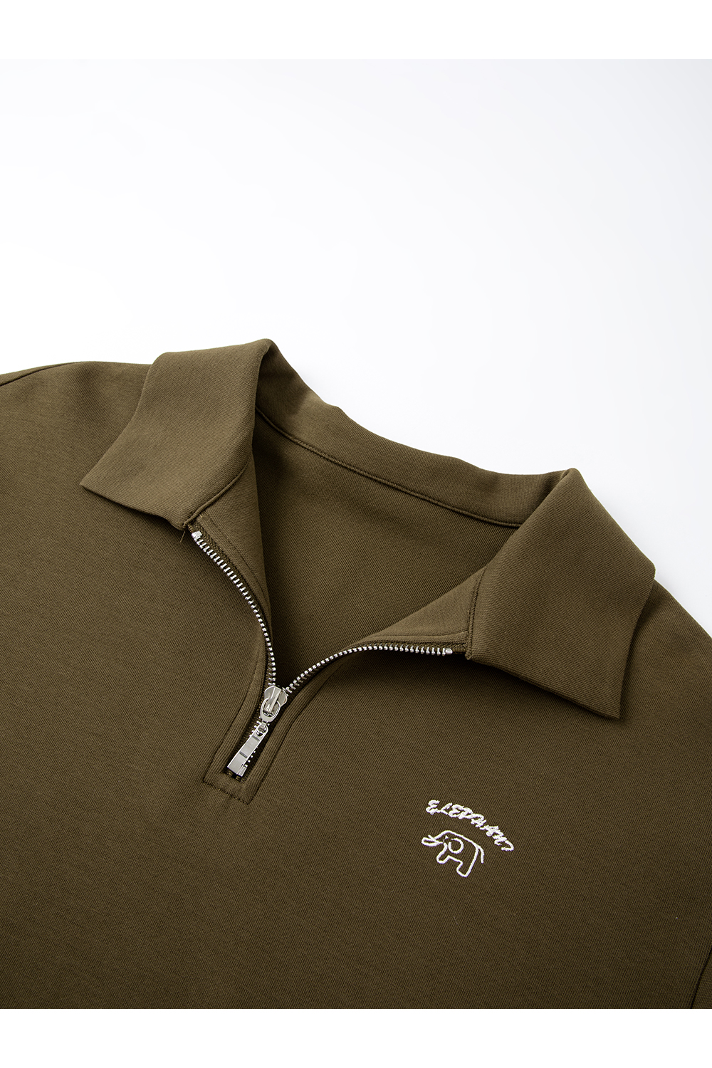 Little Elephant Embroidered Lapel Sweatshirt Wide-Leg Pants Set-VIMLYSTORE