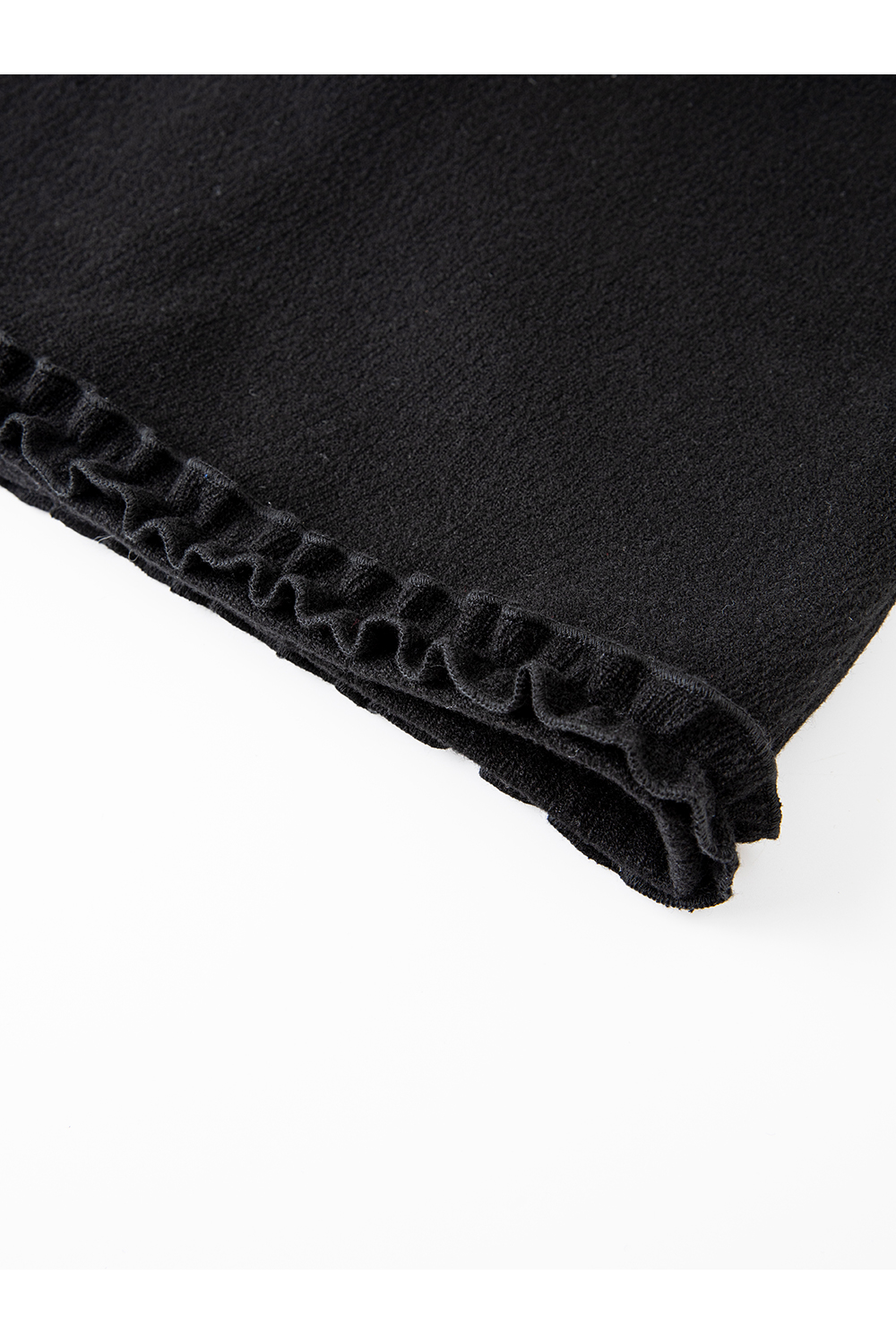 Textured Ruffle Trim Long Skirt-VIMLYSTORE