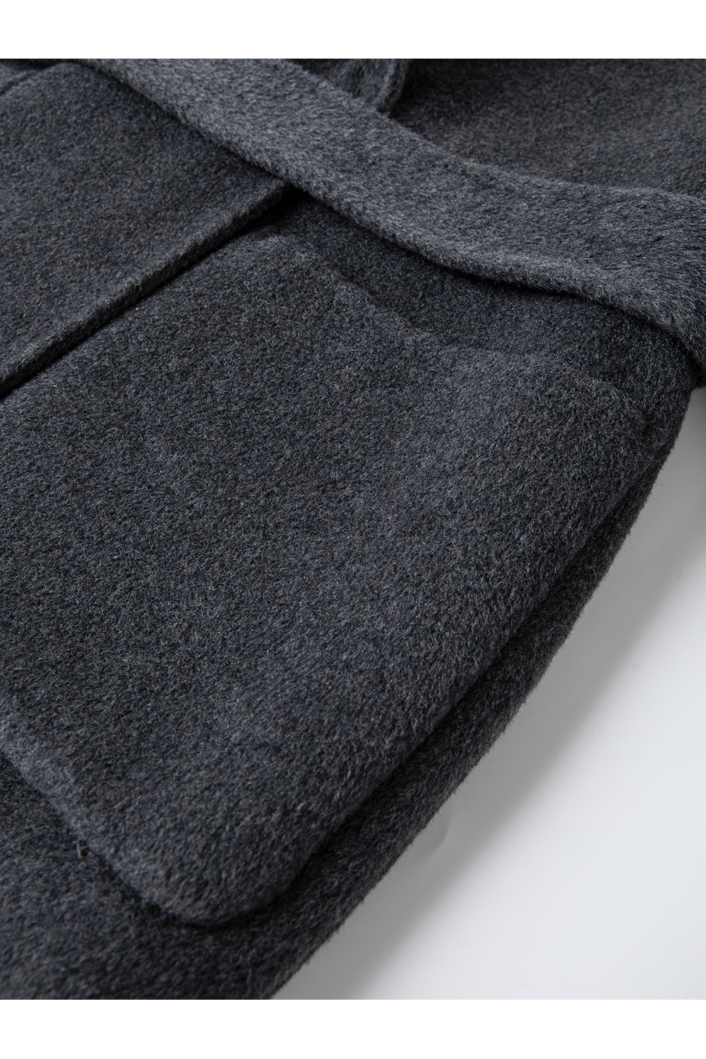 Sailor Collar Double-Faced Wool Loose Tie Wool Coat-VIMLYSTORE