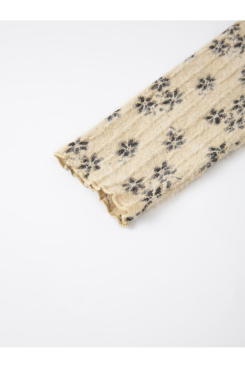 Lace-patterned suede base layer shirt-VIMLYSTORE