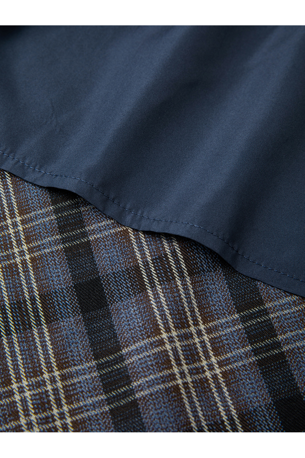 Dusty Blue Plaid Woolen Midi Skirt-VIMLYSTORE